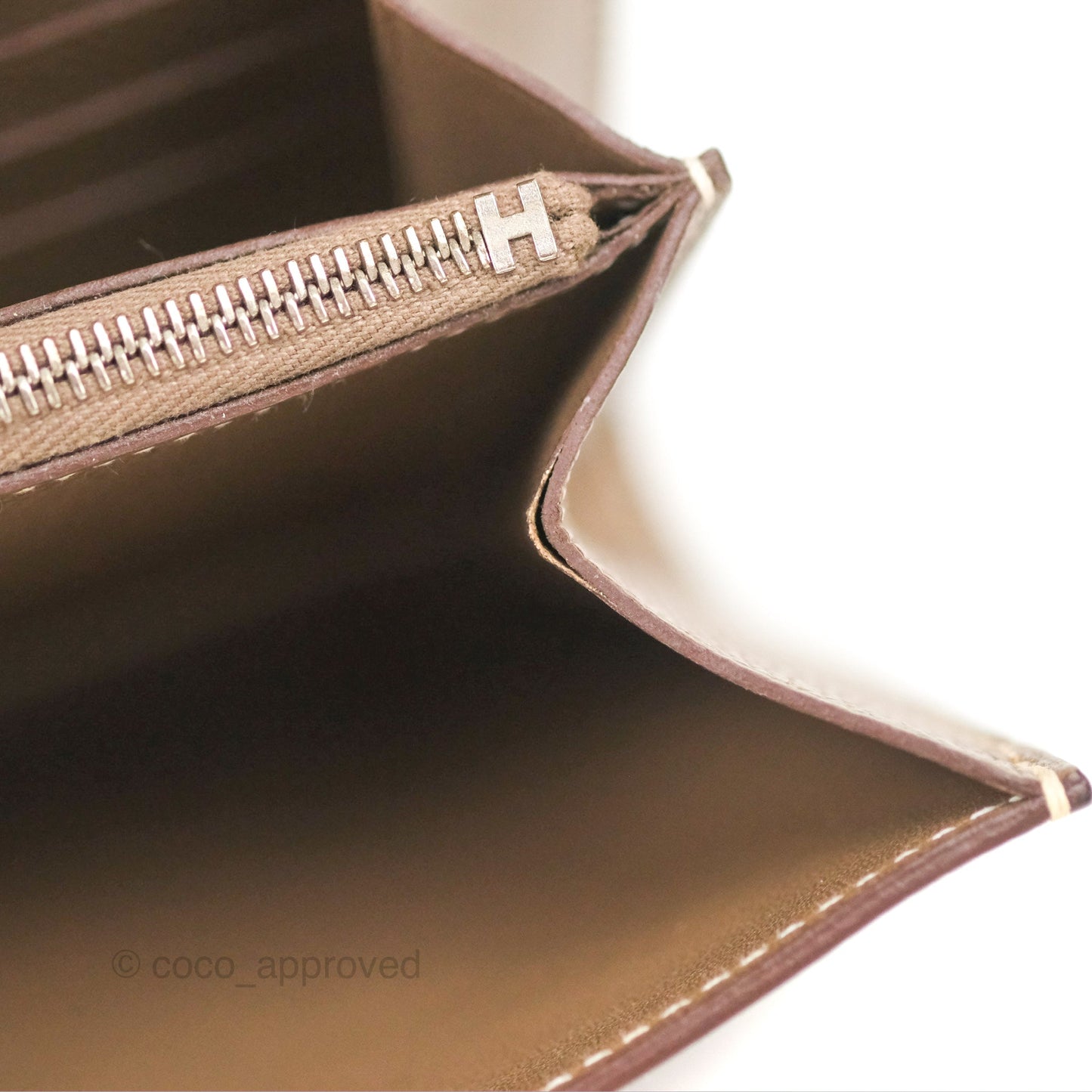 Hermès Constance To Go Wallet Etoupe Epsom Palladium Hardware