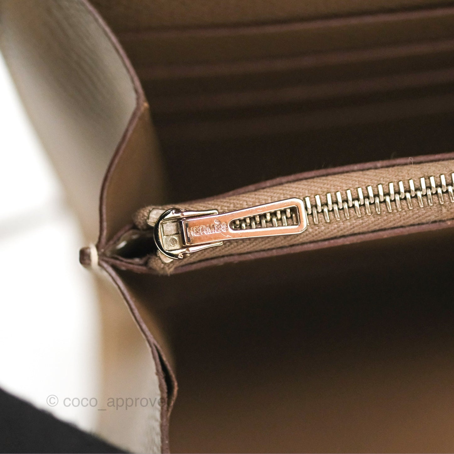 Hermès Constance To Go Wallet Etoupe Epsom Palladium Hardware