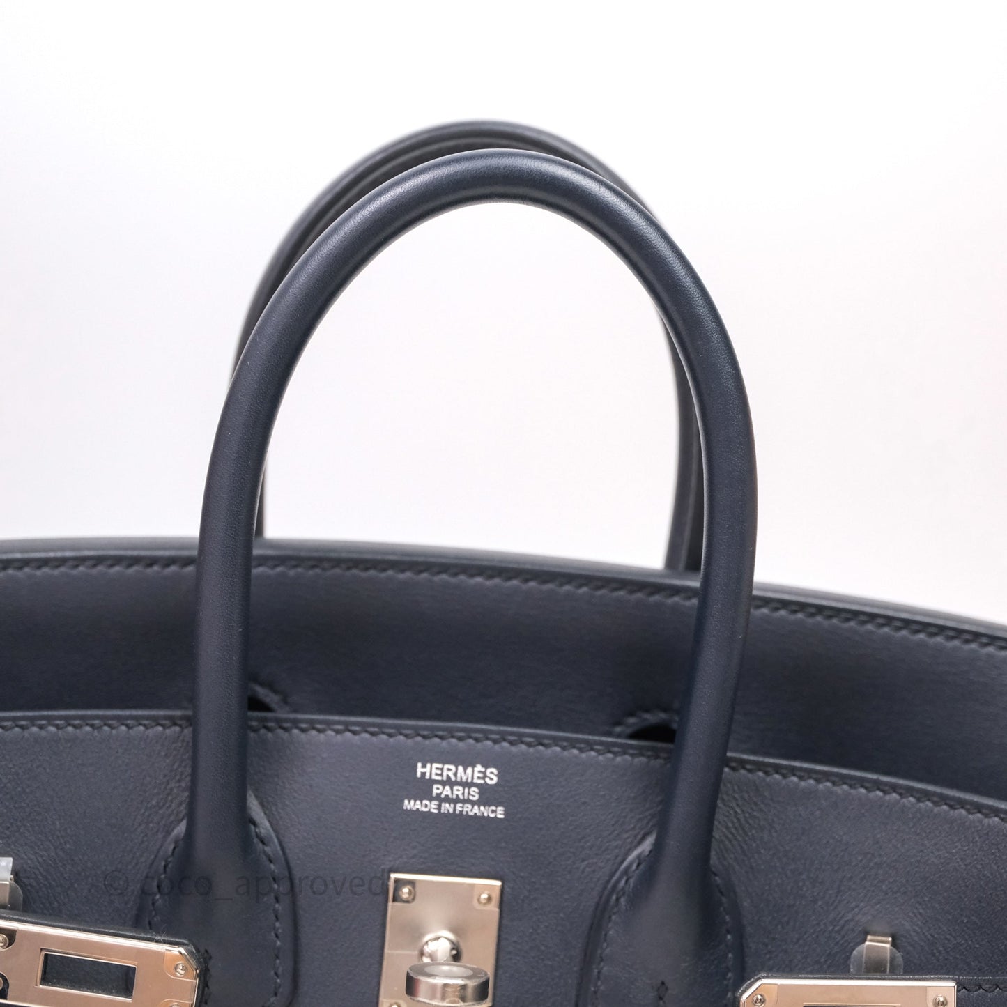 Hermes Birkin 25 Indigo Blue Swift Palladium Hardware