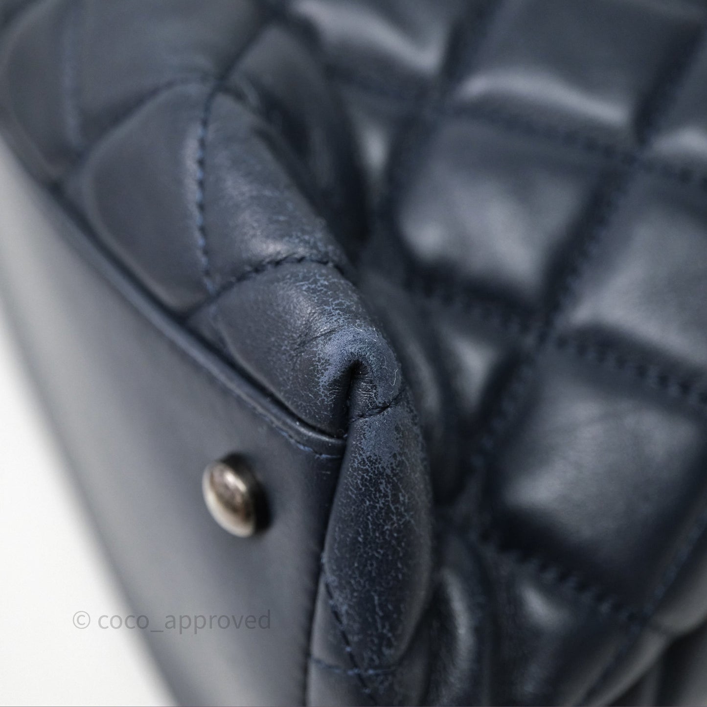 Chanel Quilted Portobello Tote Bag Tweed Lambskin Ruthenium Hardware