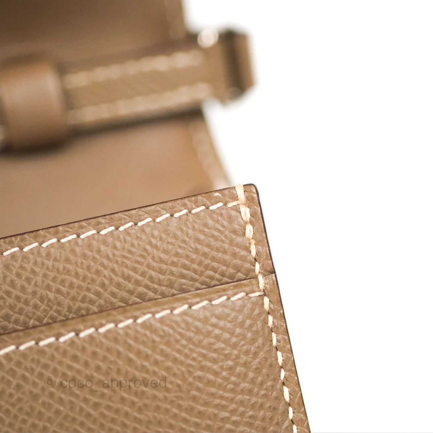 Hermès Constance To Go Wallet Etoupe Epsom Palladium Hardware