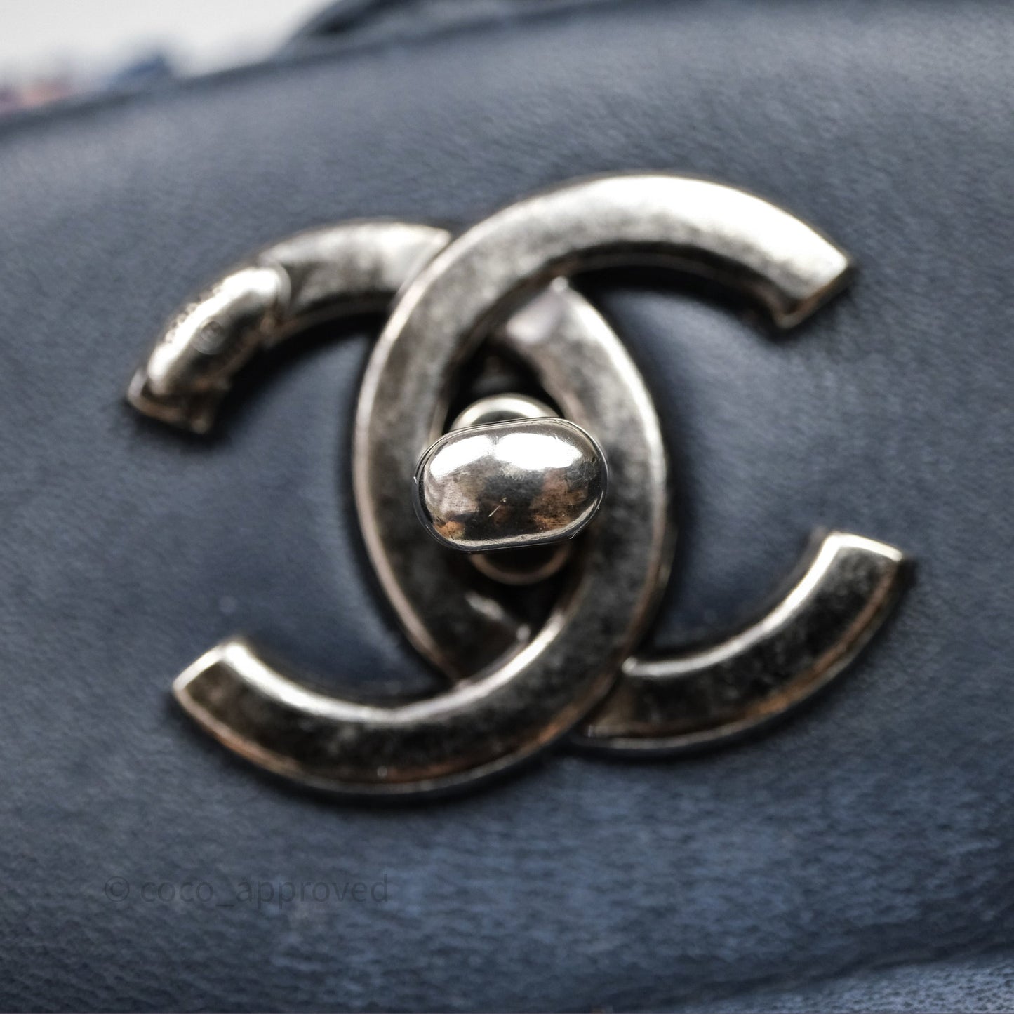 Chanel Quilted Portobello Tote Bag Tweed Lambskin Ruthenium Hardware