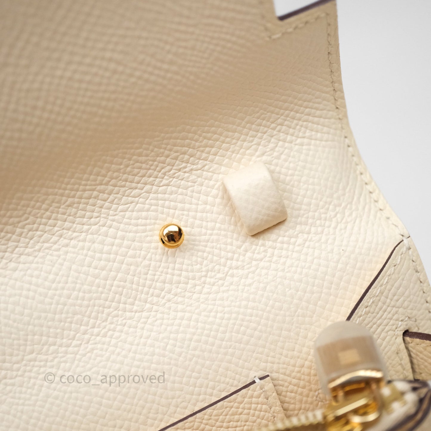Hermès Kelly To Go Wallet Nata Epsom Gold Hardware