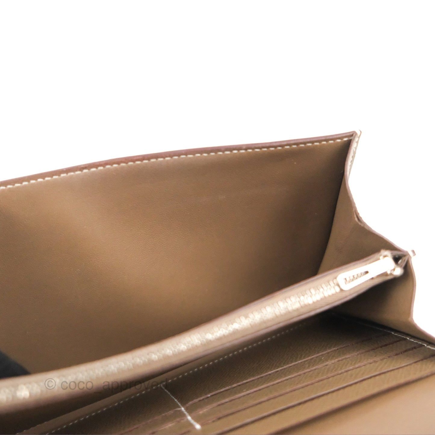 Hermès Constance To Go Wallet Etoupe Epsom Palladium Hardware