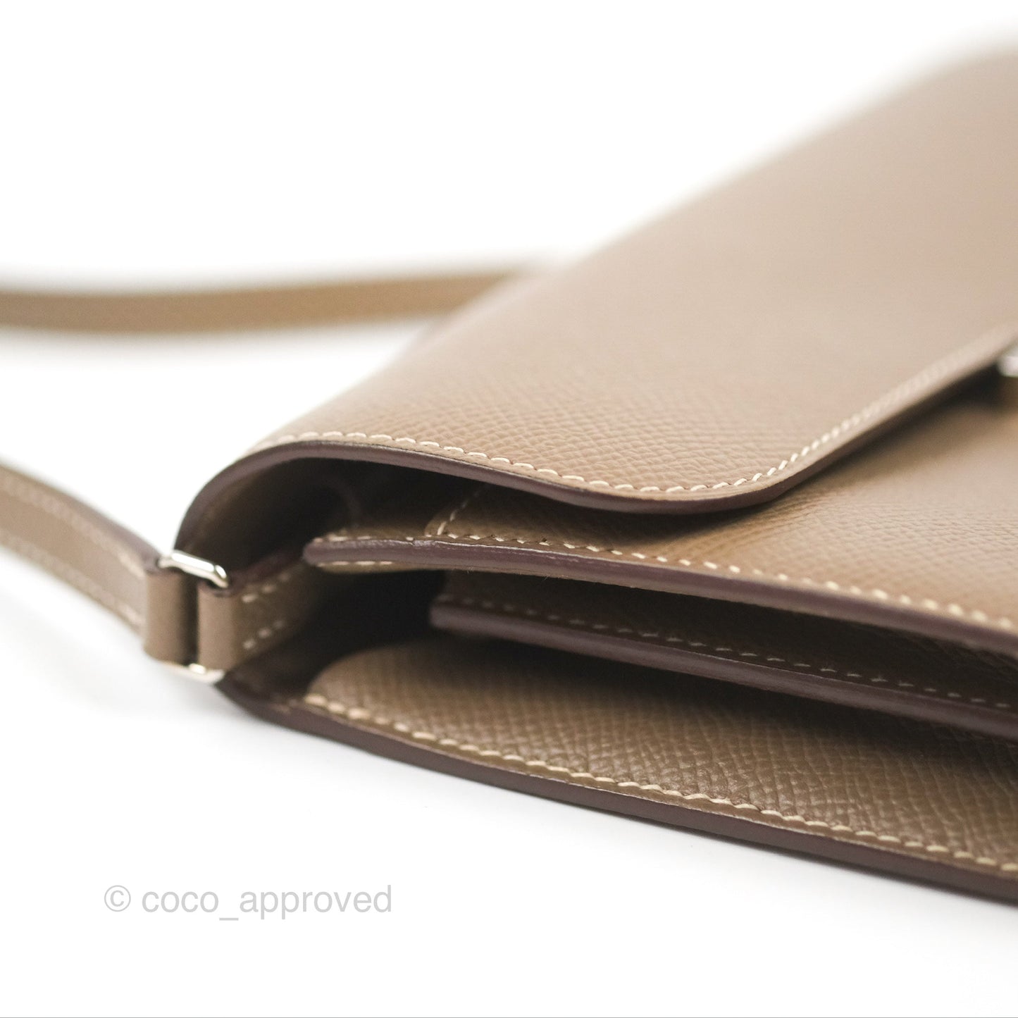 Hermès Constance To Go Wallet Etoupe Epsom Palladium Hardware