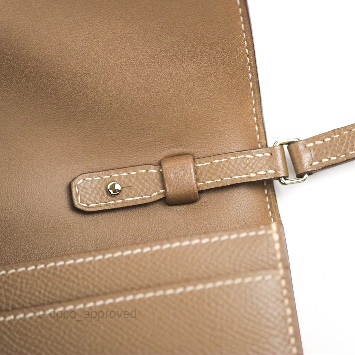 Hermès Constance To Go Wallet Etoupe Epsom Palladium Hardware