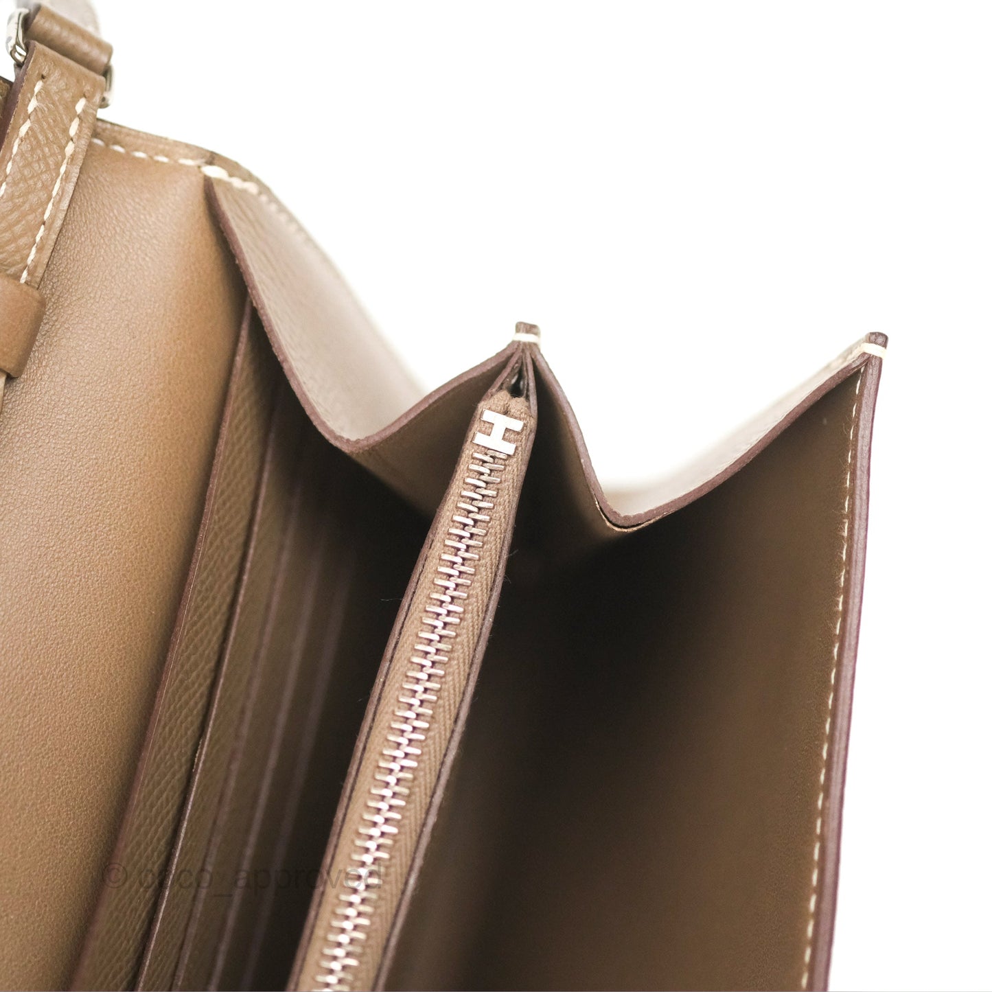 Hermès Constance To Go Wallet Etoupe Epsom Palladium Hardware