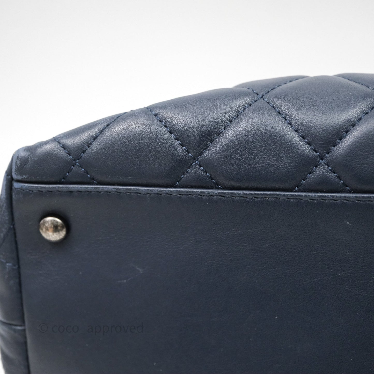 Chanel Quilted Portobello Tote Bag Tweed Lambskin Ruthenium Hardware