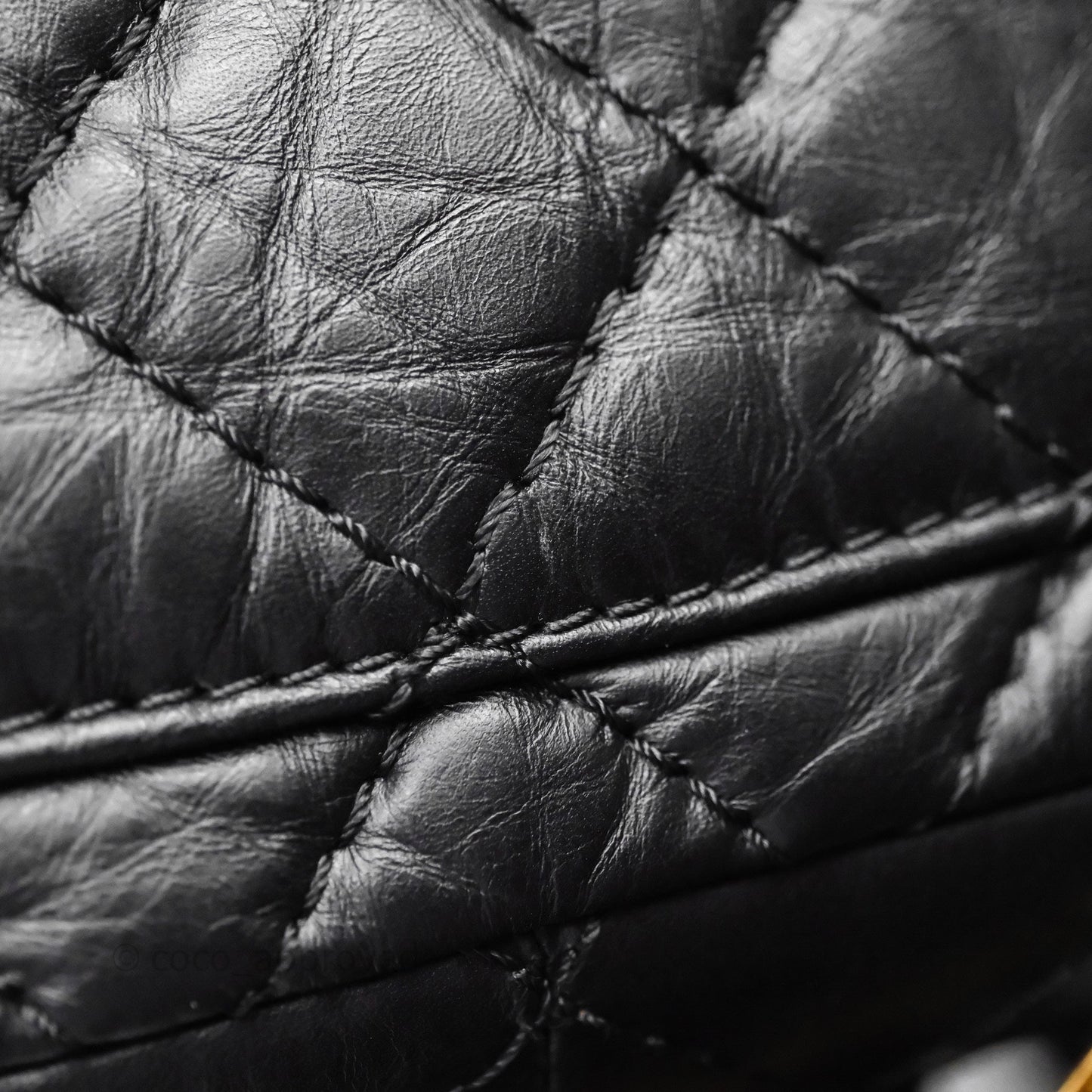 Chanel Reissue 226 Quilted Aged Calfskin Black Aged Gold Hardware