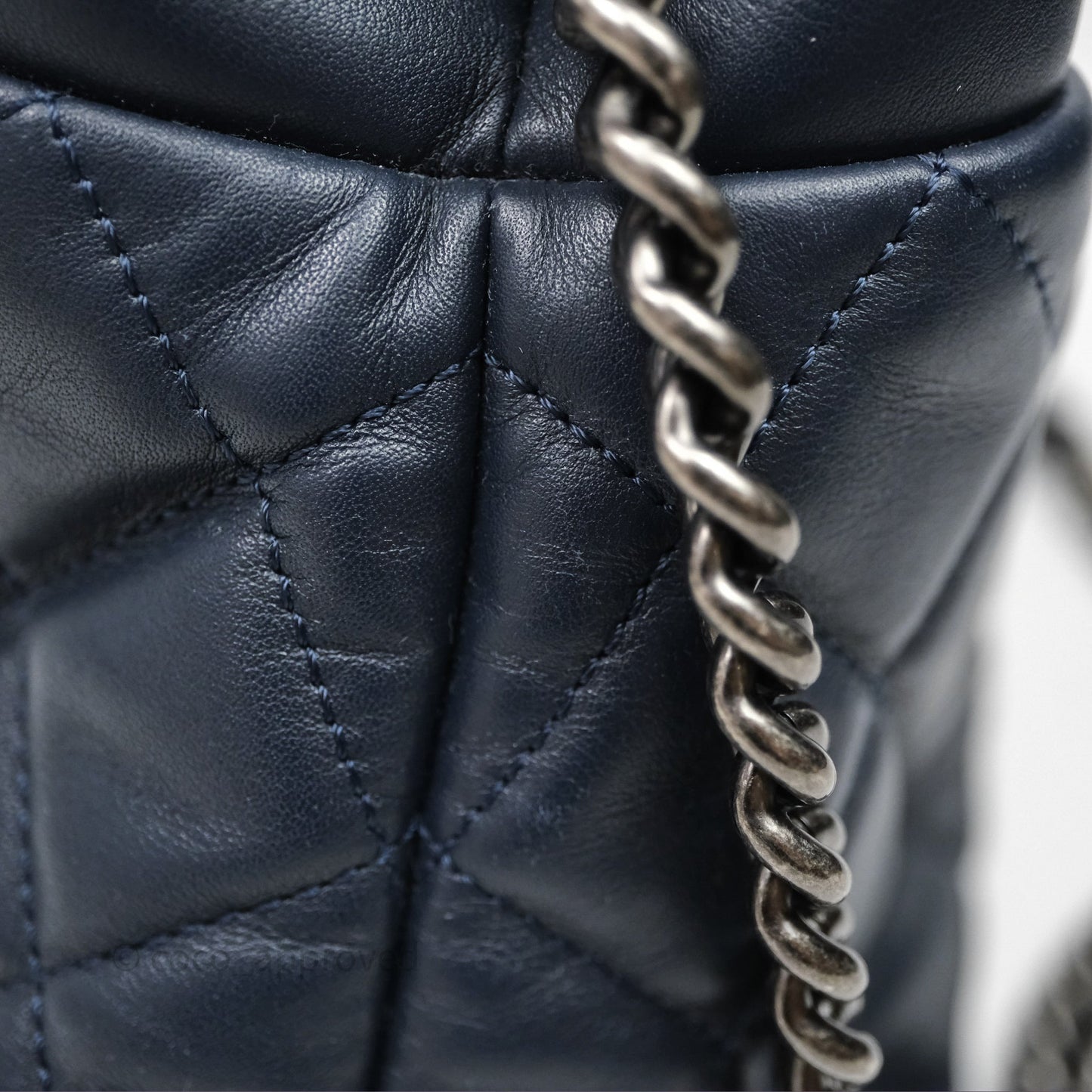 Chanel Quilted Portobello Tote Bag Tweed Lambskin Ruthenium Hardware