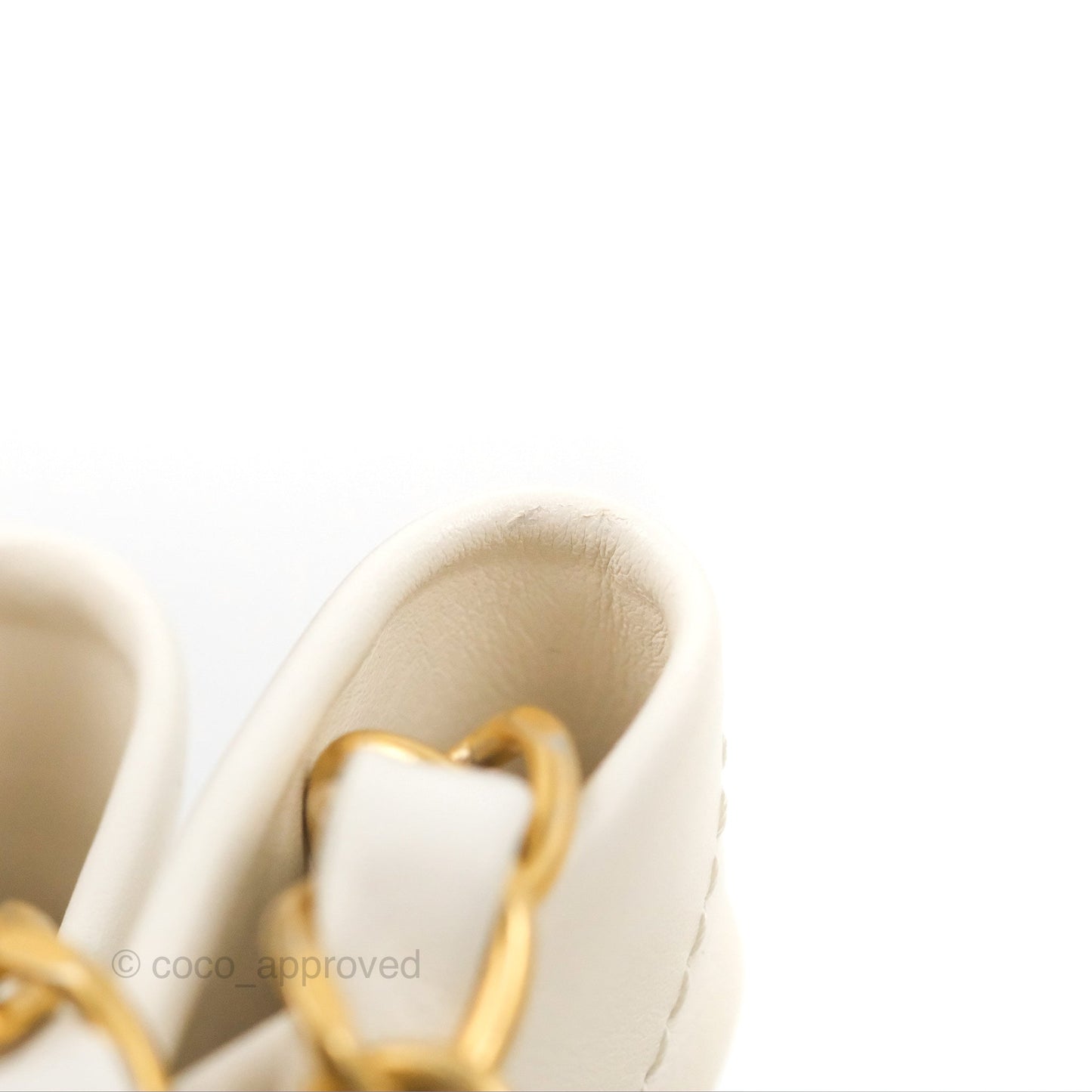 Chanel 22 Medium White Black Logo Aged Calfskin Aged Gold Hardware