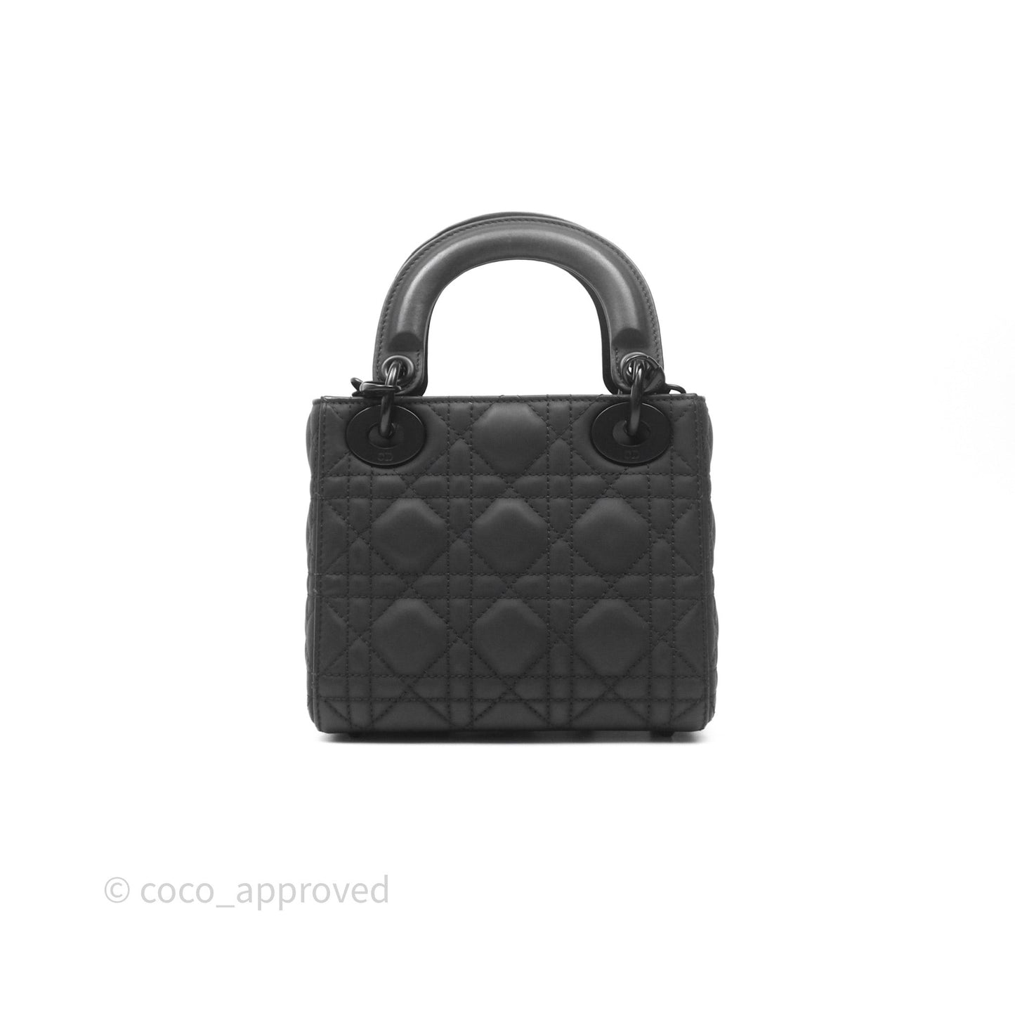 Christian Dior Mini Lady Dior Ultra Matte Black Cannage Calfskin