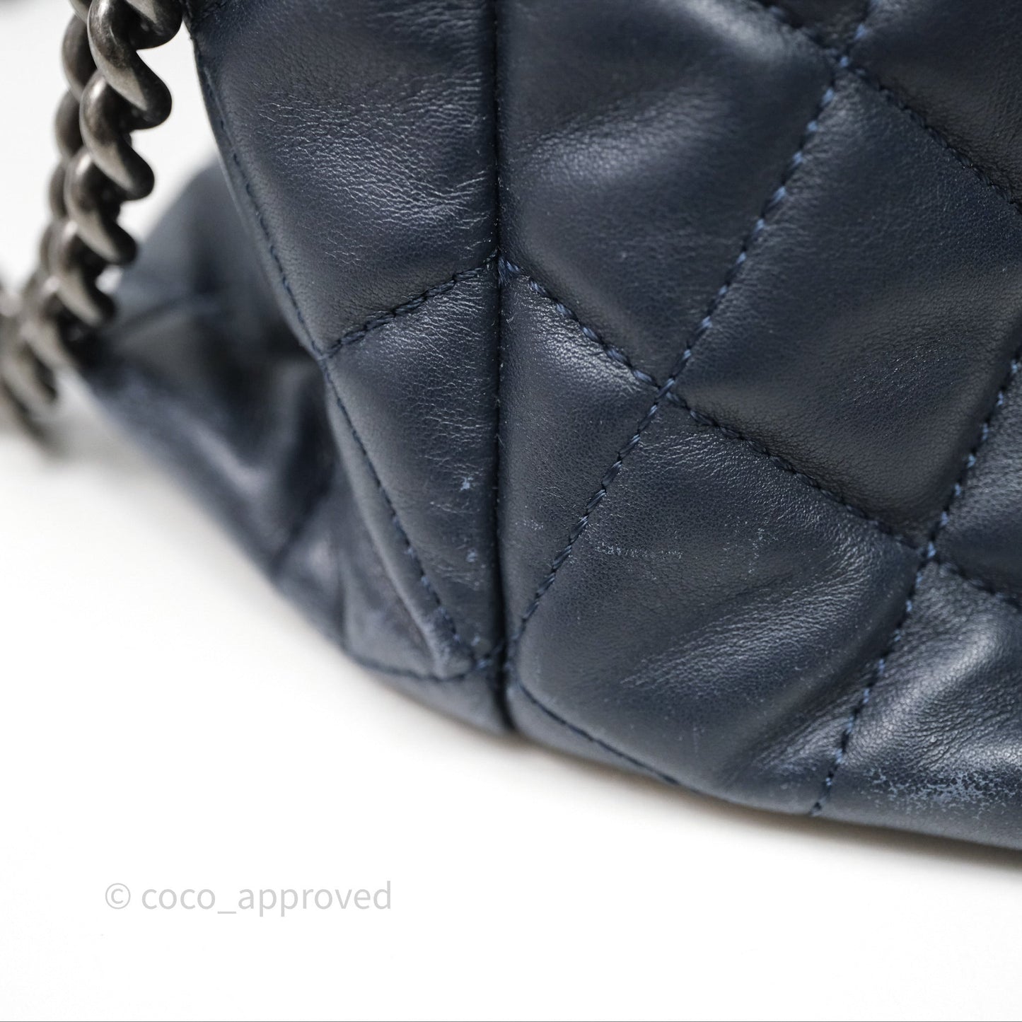 Chanel Quilted Portobello Tote Bag Tweed Lambskin Ruthenium Hardware