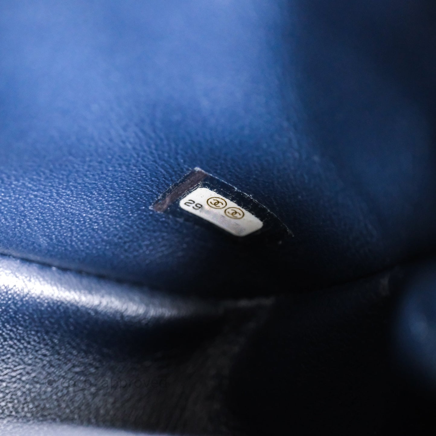 Chanel Quilted Mini Square Navy Lambskin Light Gold Hardware
