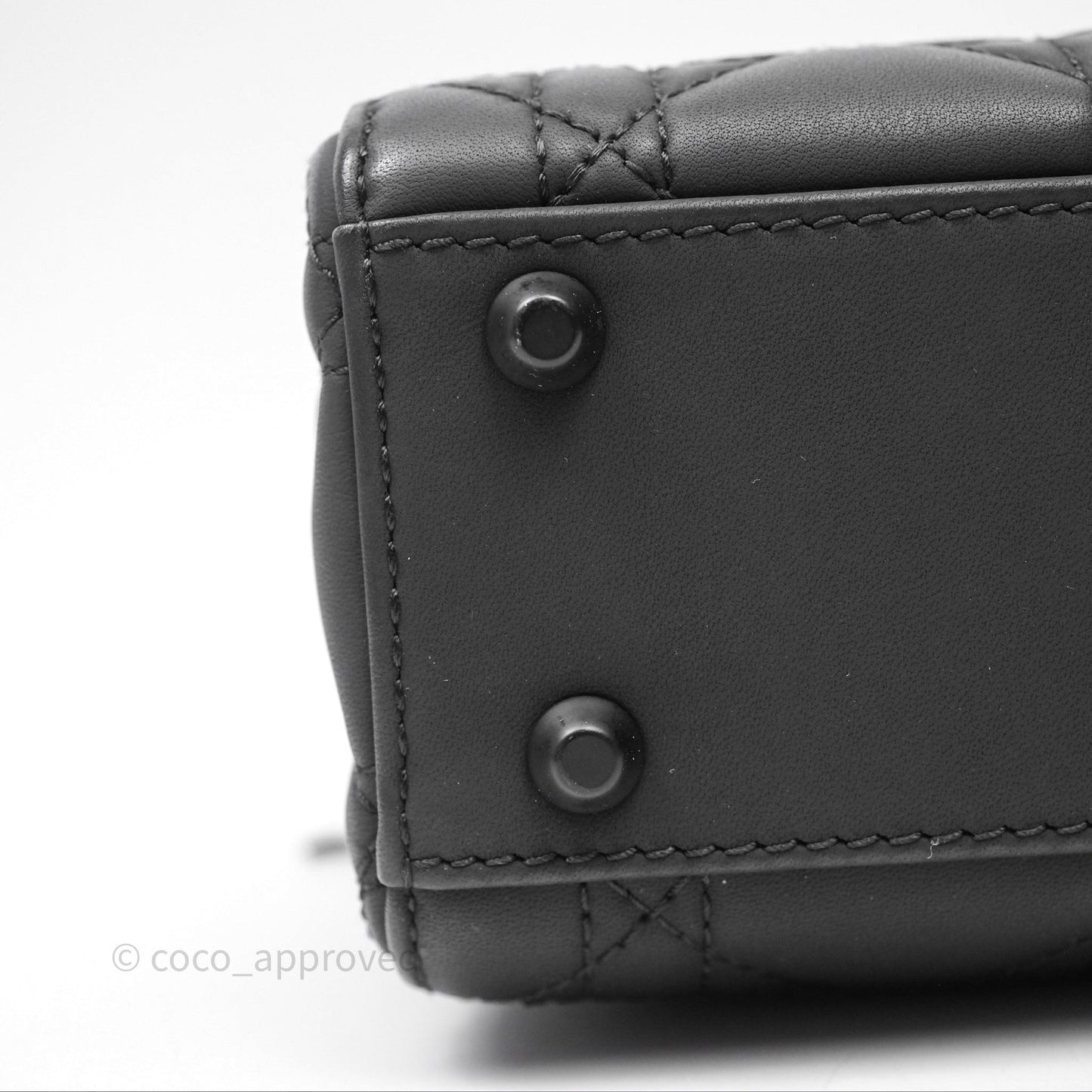 Christian Dior Mini Lady Dior Ultra Matte Black Cannage Calfskin
