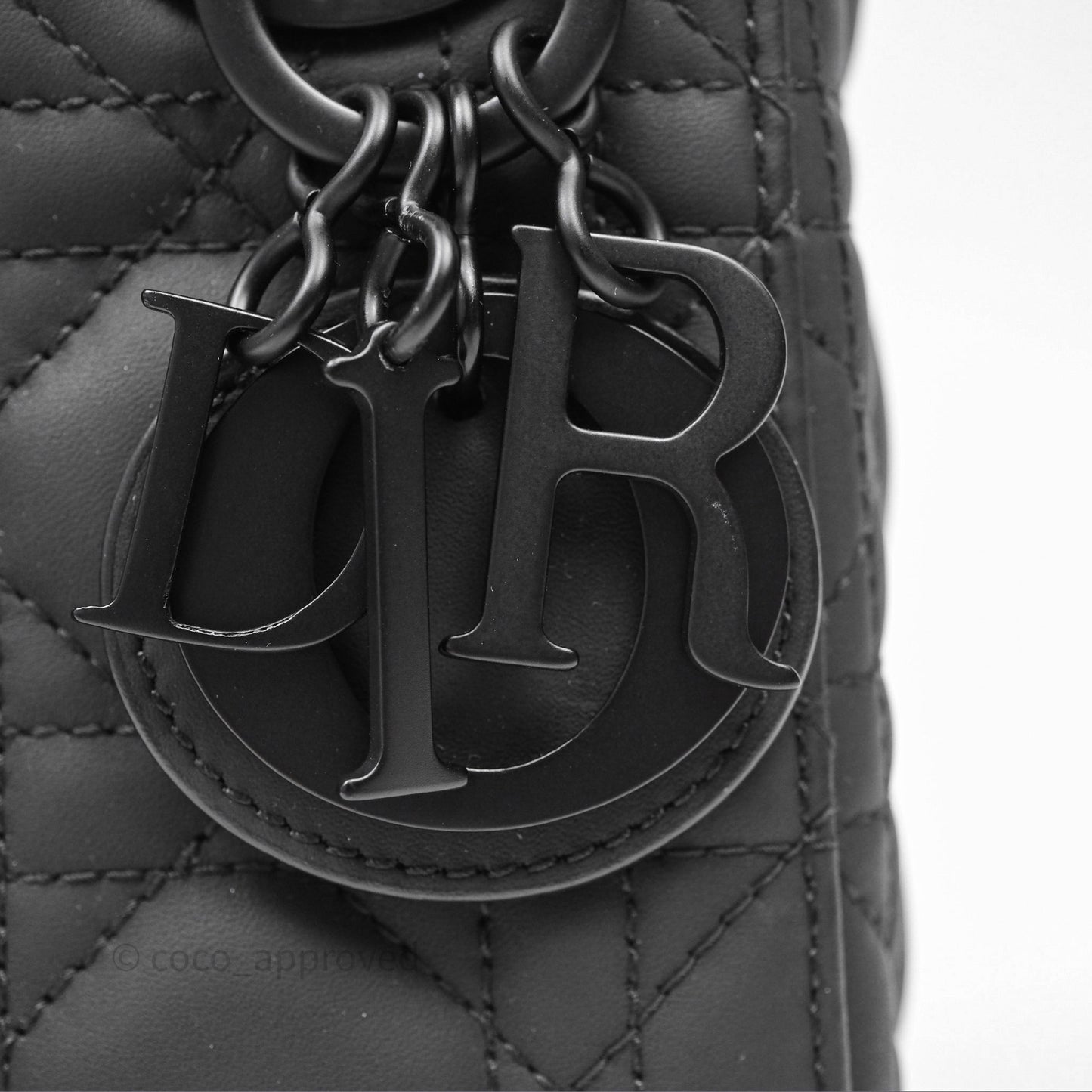 Christian Dior Mini Lady Dior Ultra Matte Black Cannage Calfskin
