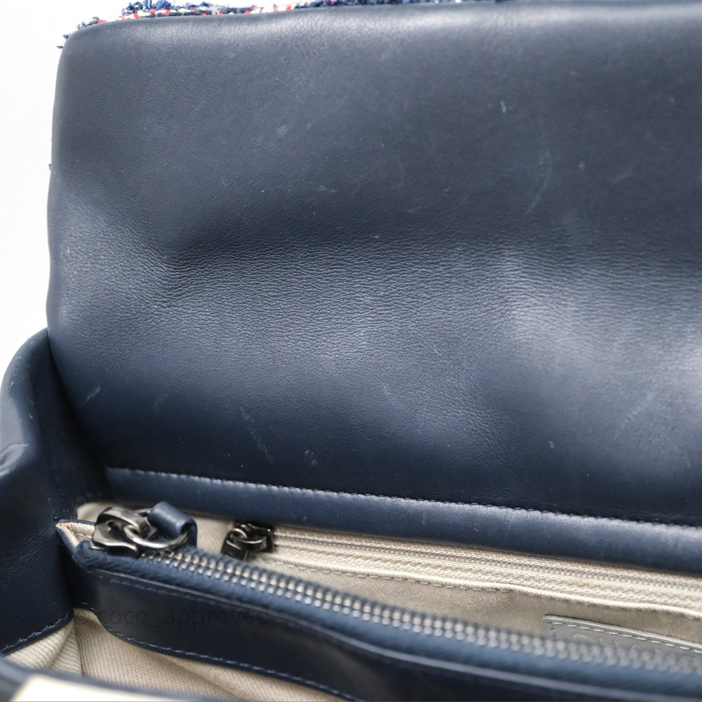 Chanel Quilted Portobello Tote Bag Tweed Lambskin Ruthenium Hardware