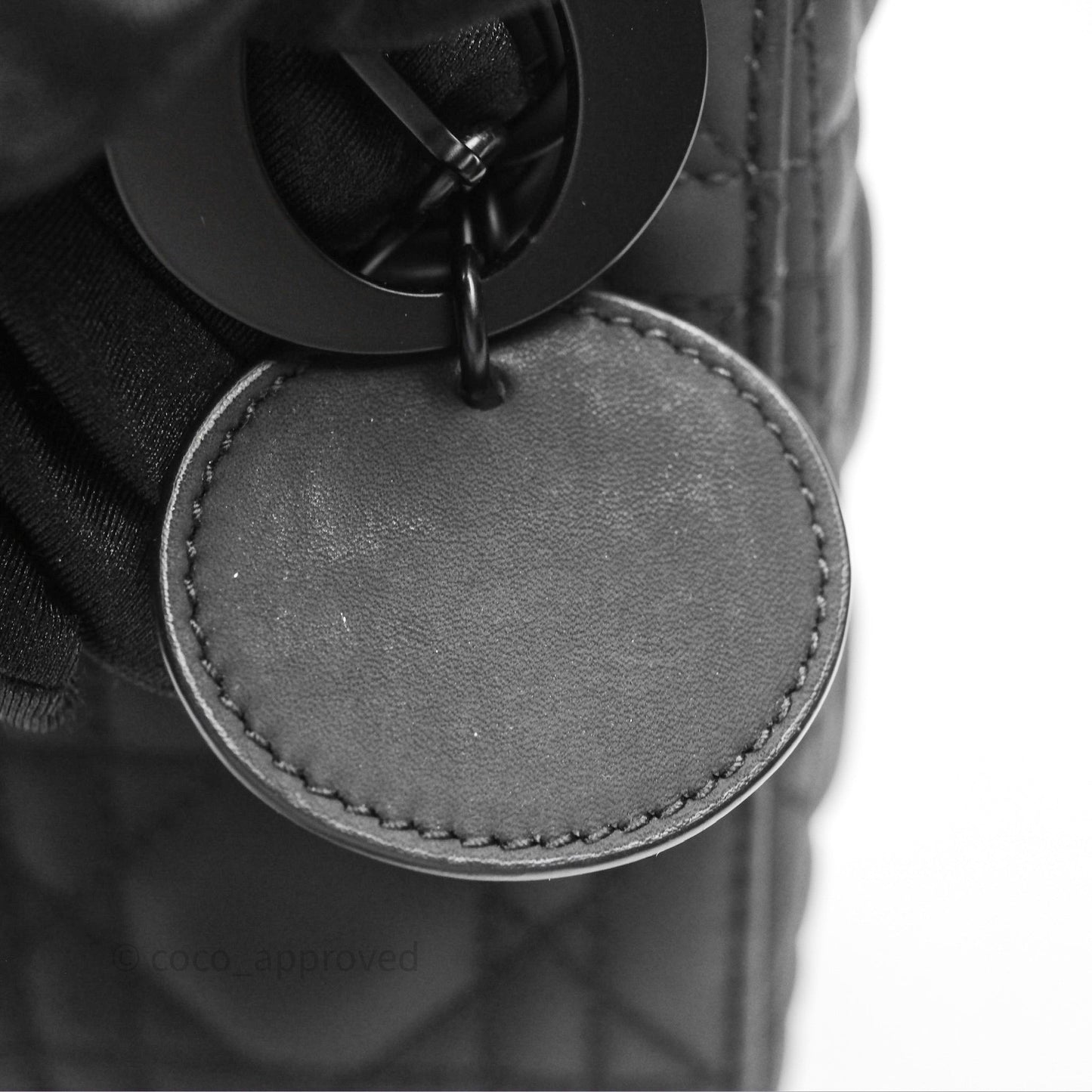 Christian Dior Mini Lady Dior Ultra Matte Black Cannage Calfskin