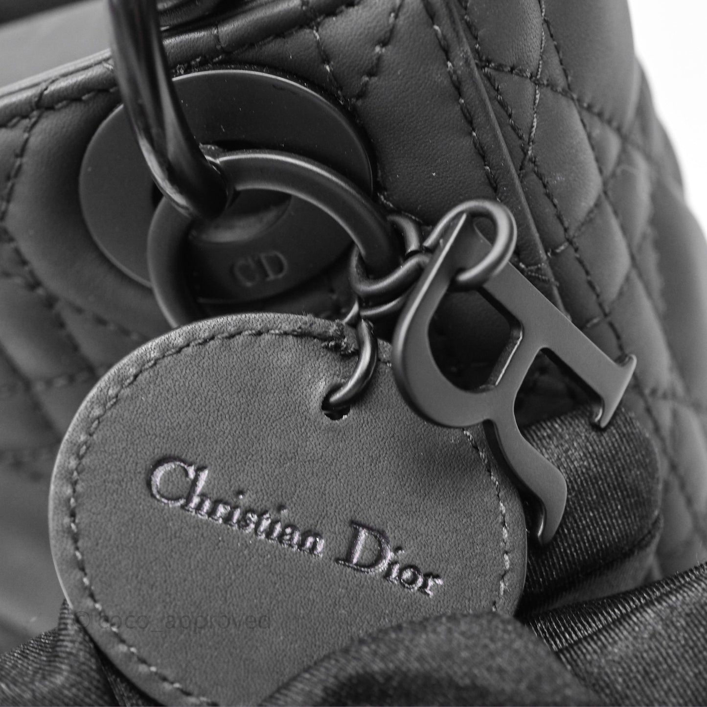 Christian Dior Mini Lady Dior Ultra Matte Black Cannage Calfskin