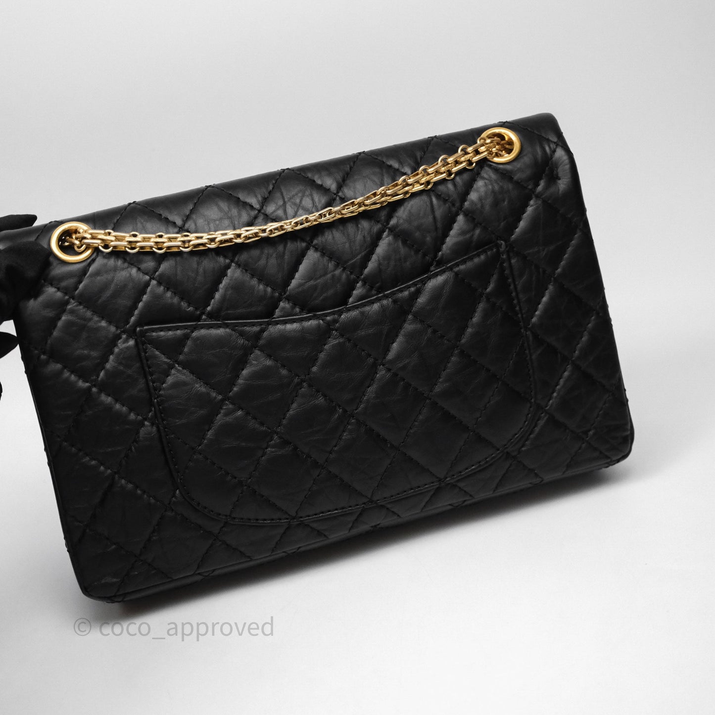 Chanel Reissue 226 Quilted Aged Calfskin Black Aged Gold Hardware