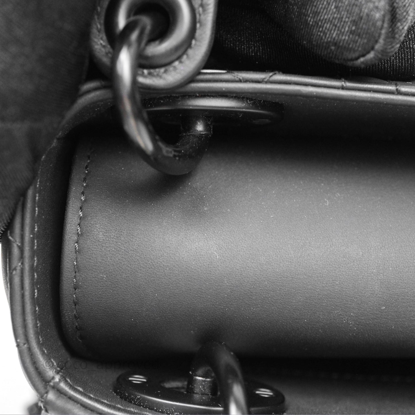 Christian Dior Mini Lady Dior Ultra Matte Black Cannage Calfskin