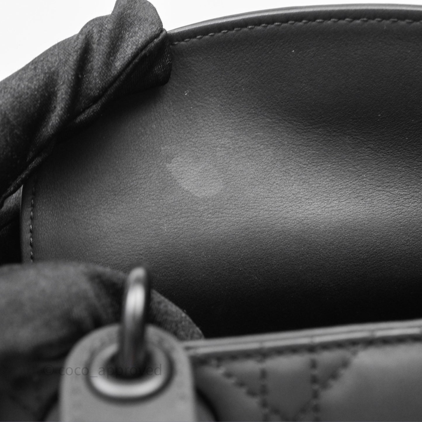 Christian Dior Mini Lady Dior Ultra Matte Black Cannage Calfskin
