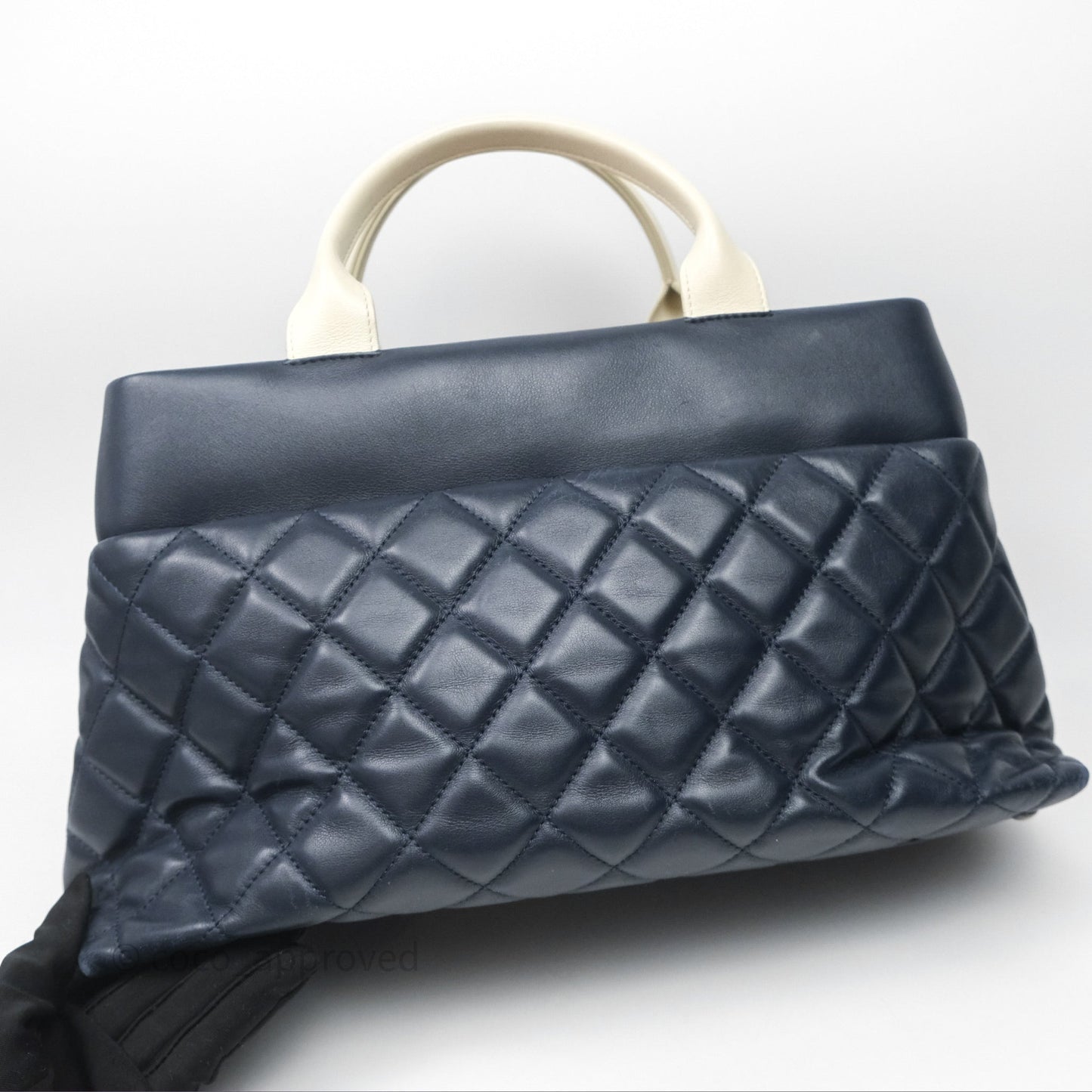 Chanel Quilted Portobello Tote Bag Tweed Lambskin Ruthenium Hardware
