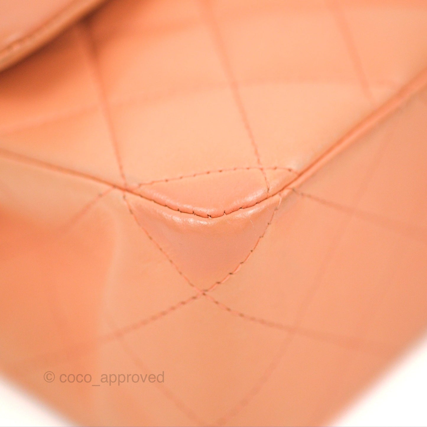 Chanel Classic M/L Medium Flap Quilted Orange Claire Lambskin Gold Hardware