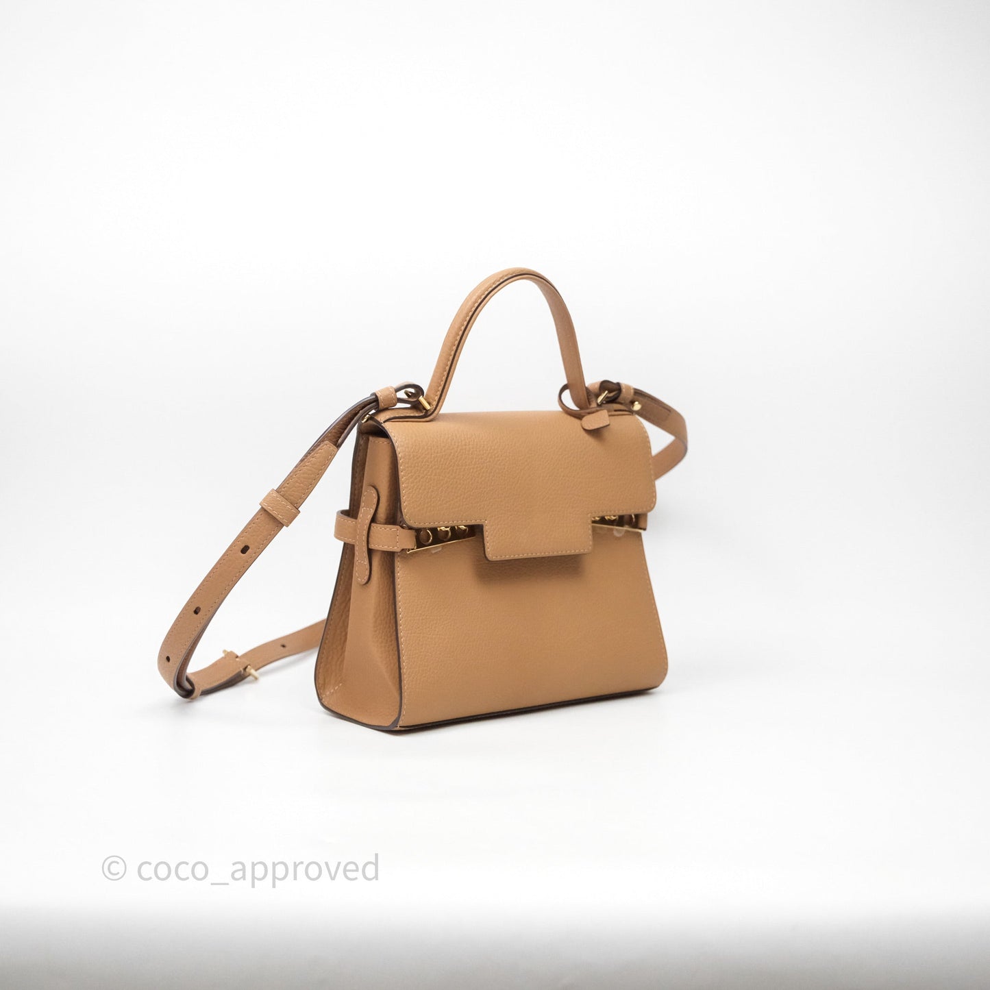 Delvaux Tempête Brown Supple Calfskin Gold Hardware