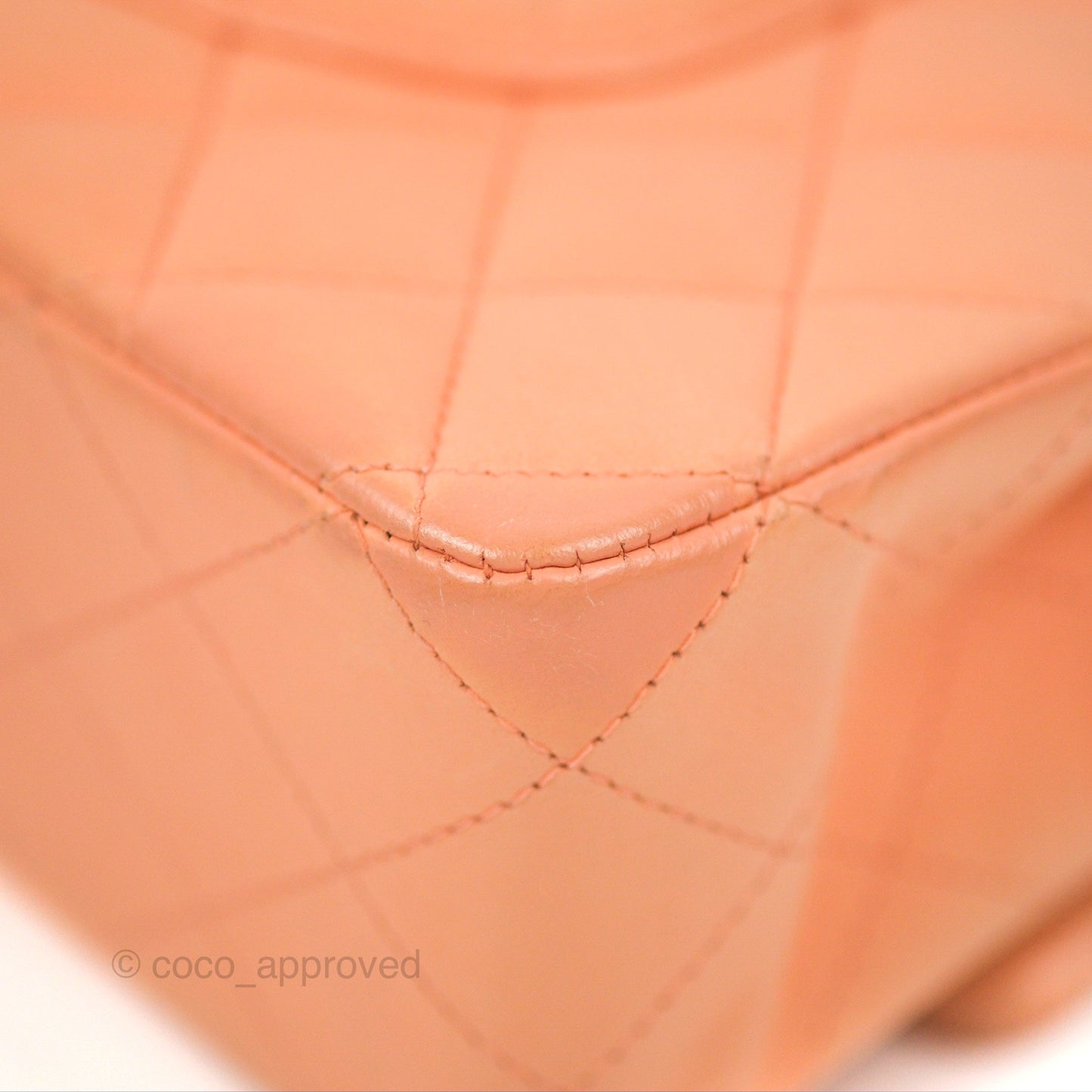 Chanel Classic M/L Medium Flap Quilted Orange Claire Lambskin Gold Hardware