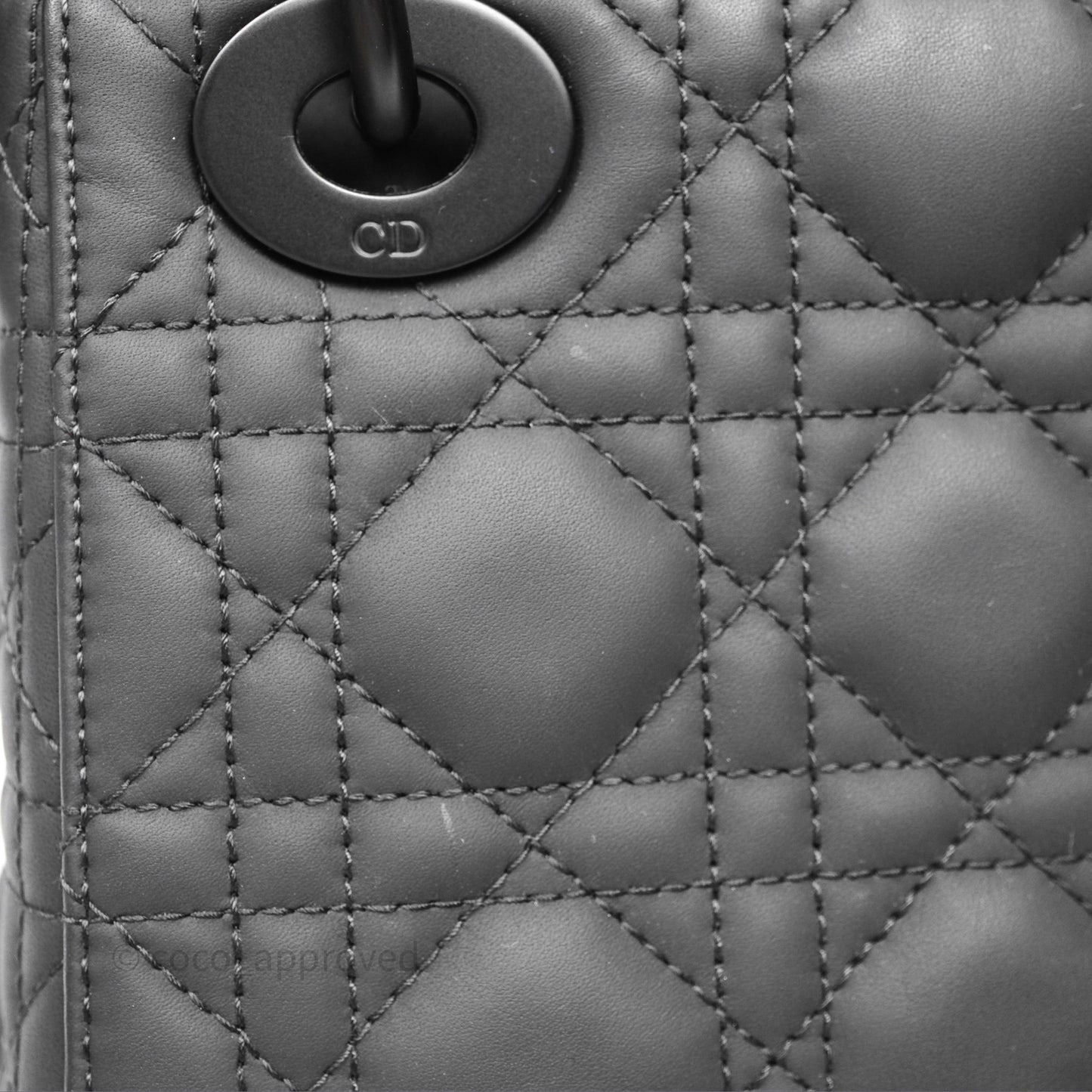 Christian Dior Mini Lady Dior Ultra Matte Black Cannage Calfskin
