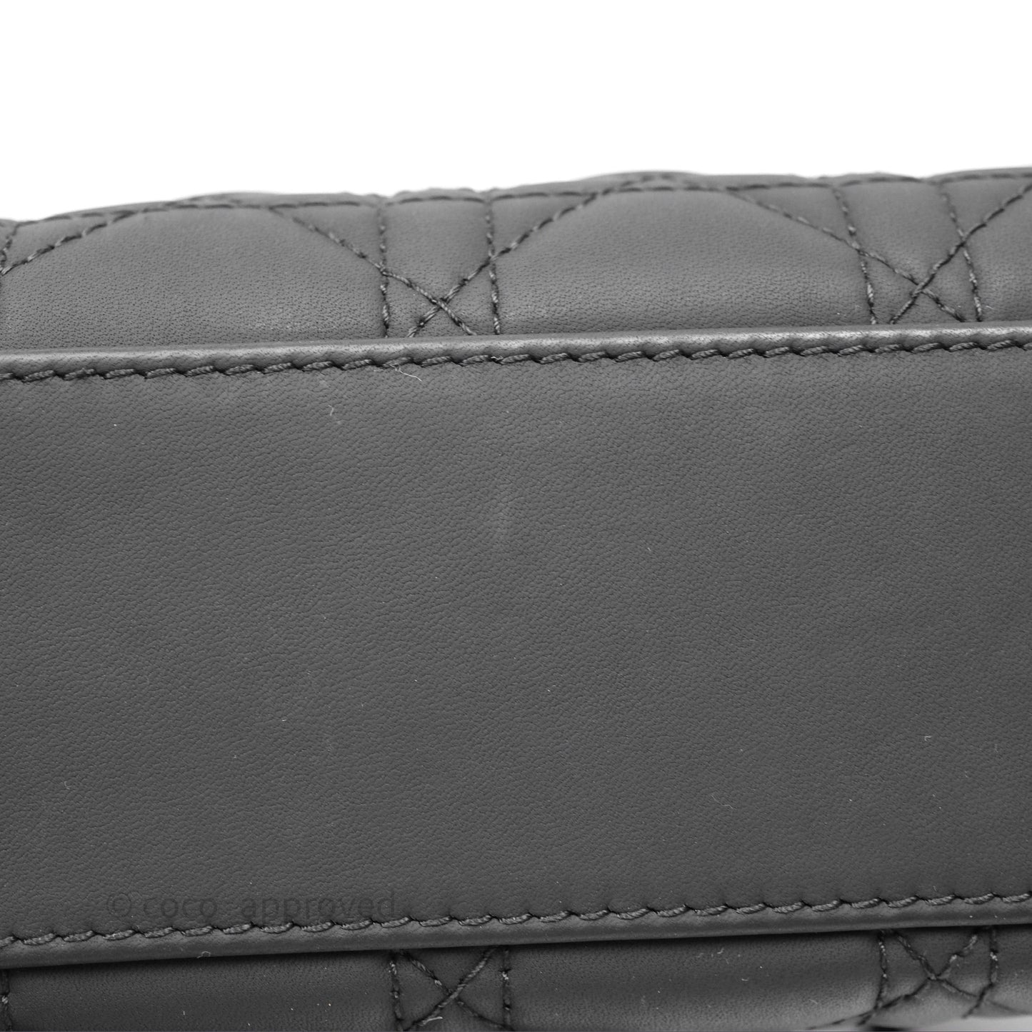 Christian Dior Mini Lady Dior Ultra Matte Black Cannage Calfskin