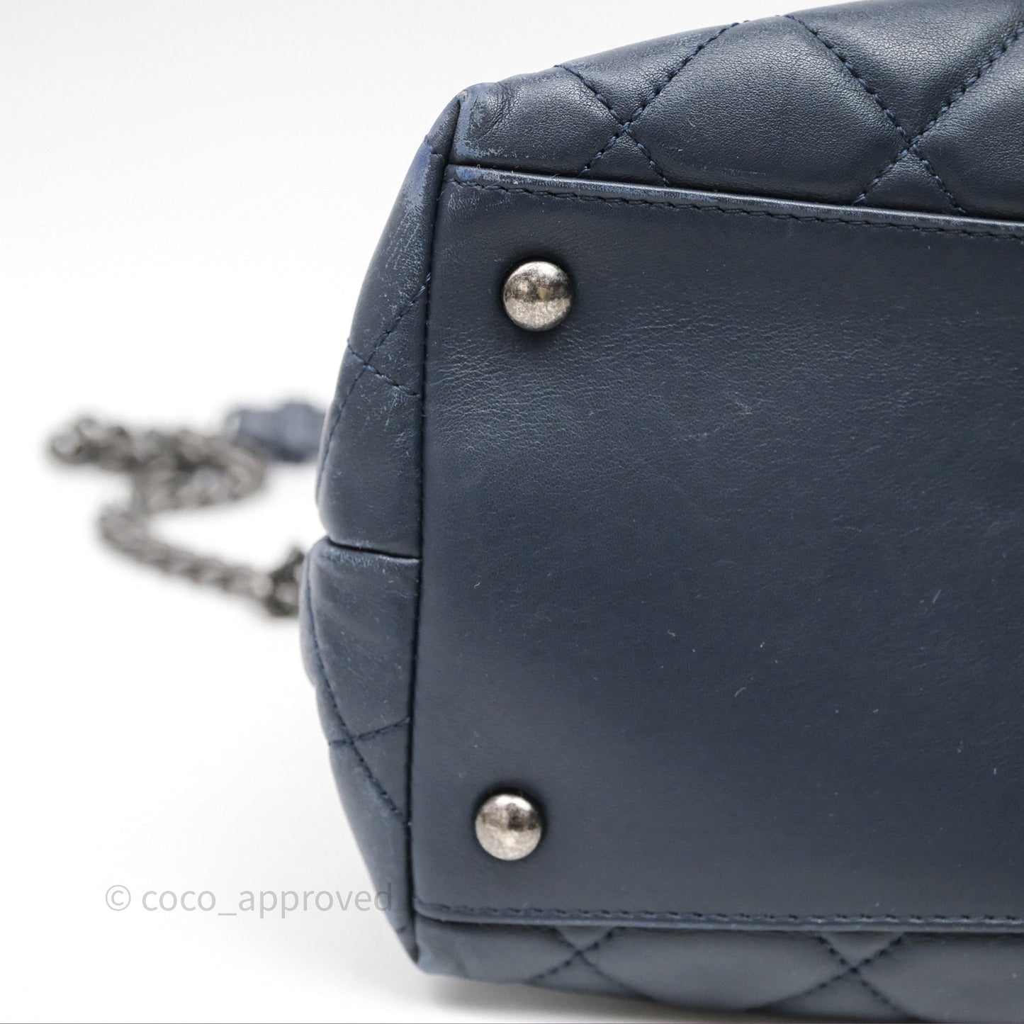 Chanel Quilted Portobello Tote Bag Tweed Lambskin Ruthenium Hardware