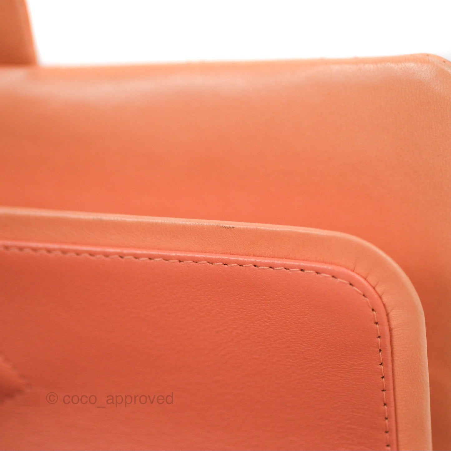 Chanel Classic M/L Medium Flap Quilted Orange Claire Lambskin Gold Hardware