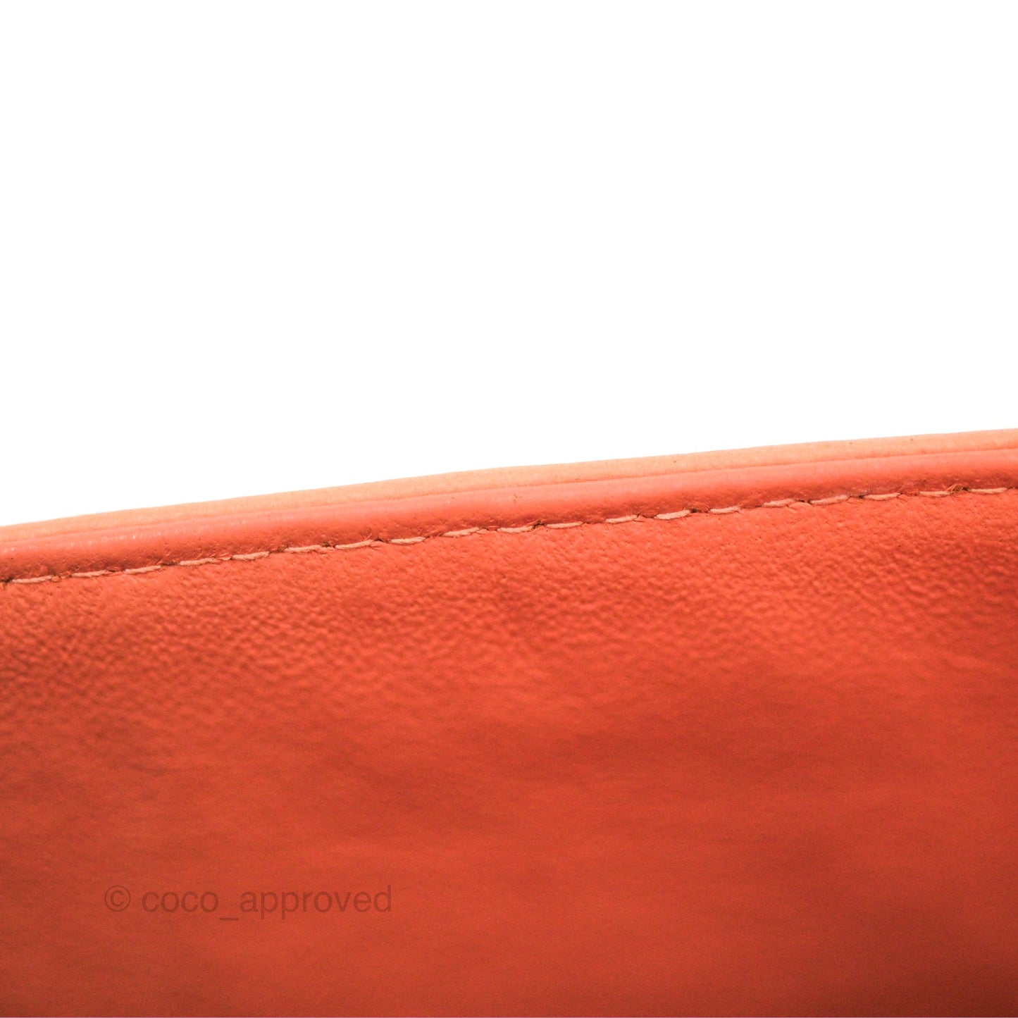 Chanel Classic M/L Medium Flap Quilted Orange Claire Lambskin Gold Hardware