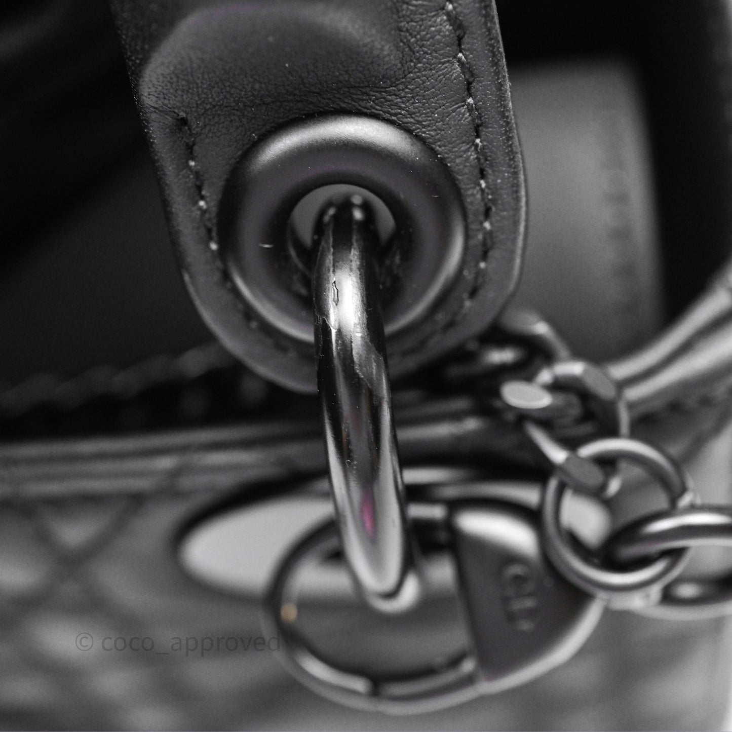Christian Dior Mini Lady Dior Ultra Matte Black Cannage Calfskin
