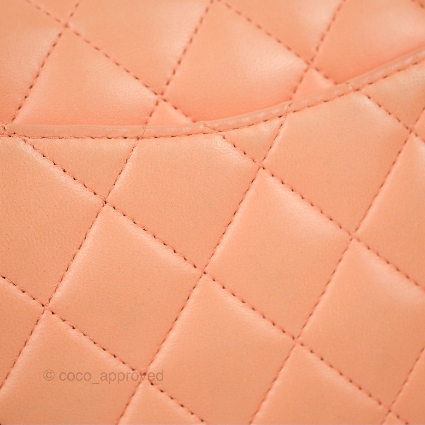 Chanel Classic M/L Medium Flap Quilted Orange Claire Lambskin Gold Hardware