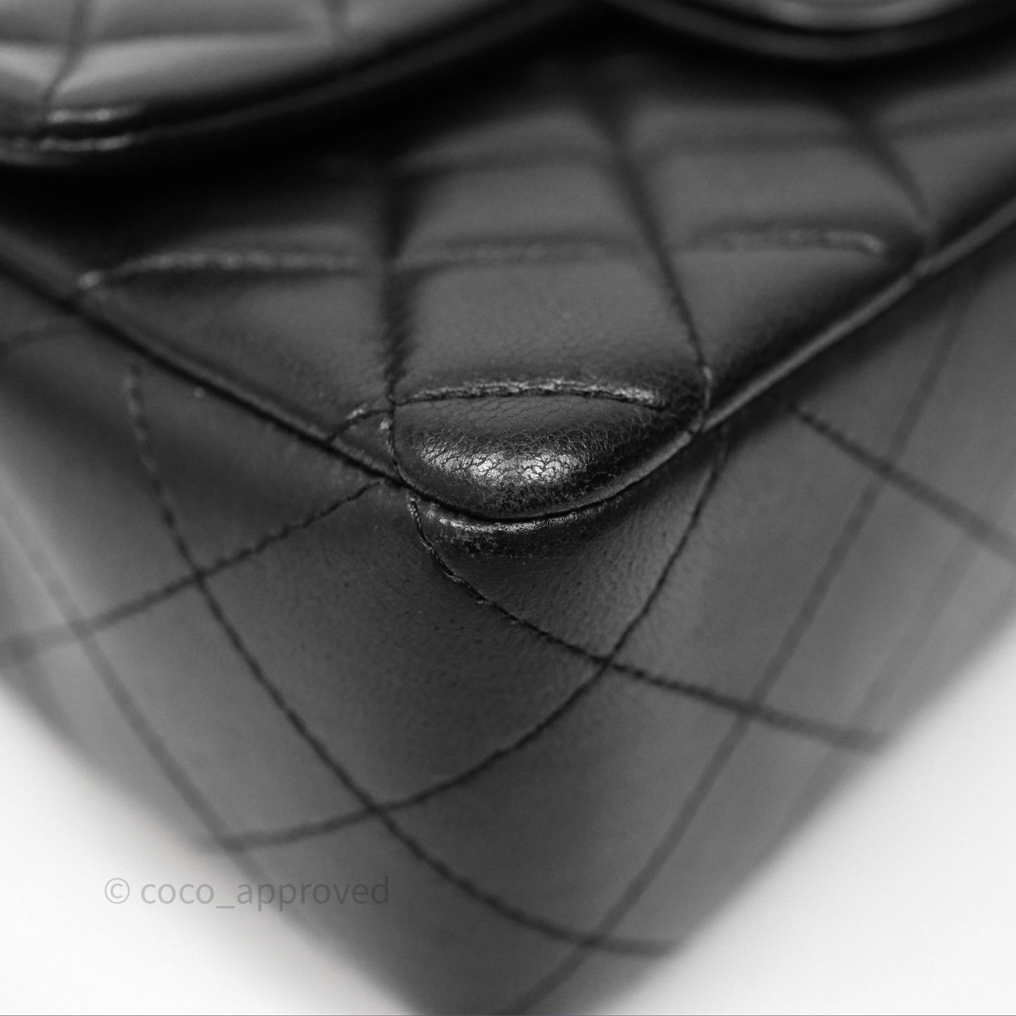 Chanel Quilted Mini Rectangular Flap Black Lambskin Silver Hardware
