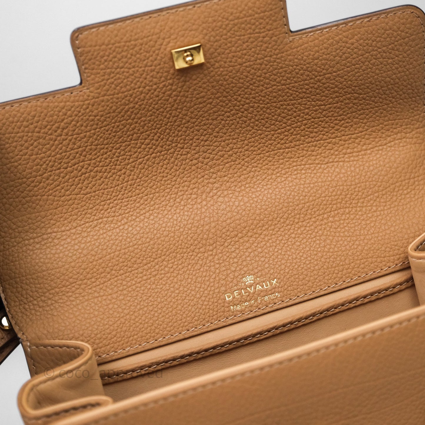 Delvaux Tempête Brown Supple Calfskin Gold Hardware