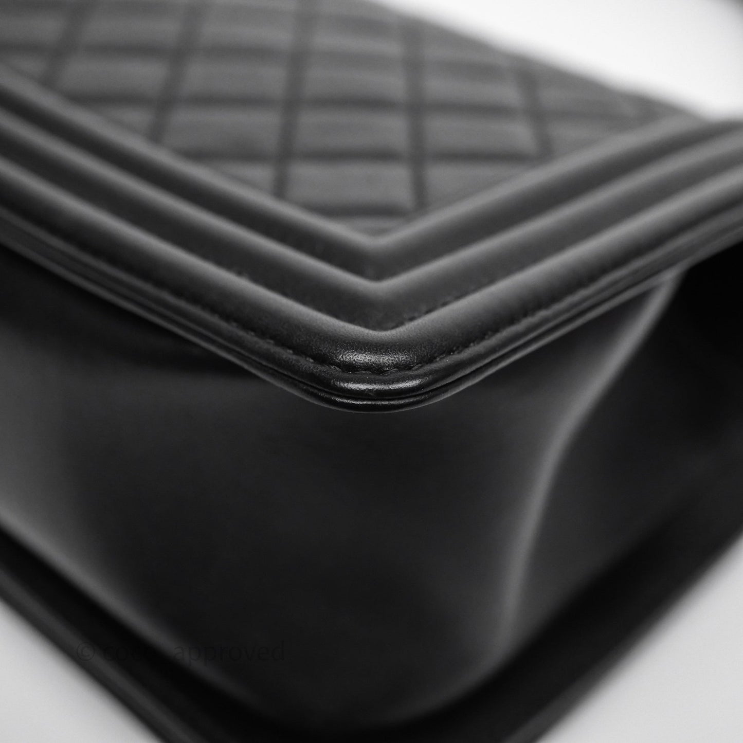 Chanel Quilted Medium Boy Black Calfskin Ruthenium Hardware