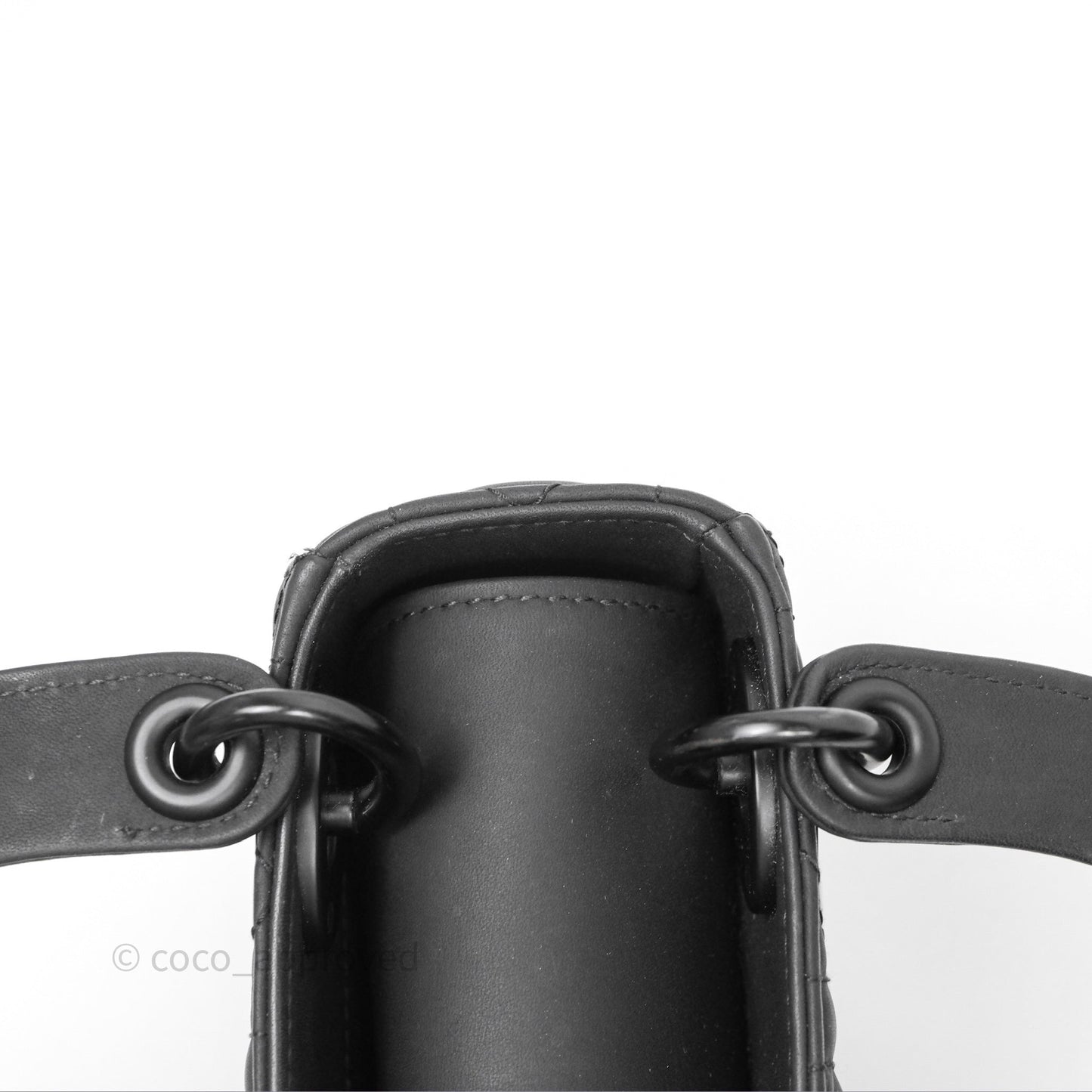 Christian Dior Mini Lady Dior Ultra Matte Black Cannage Calfskin
