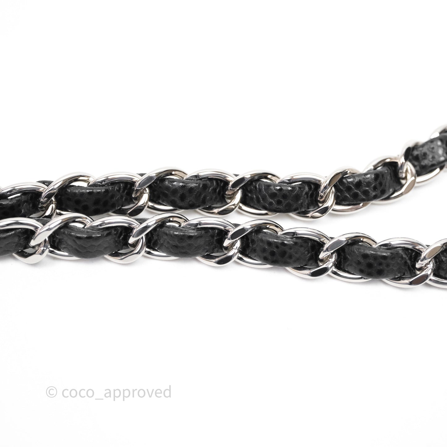 Chanel Classic M/L Medium Flap Quilted Black Caviar Silver Hardware