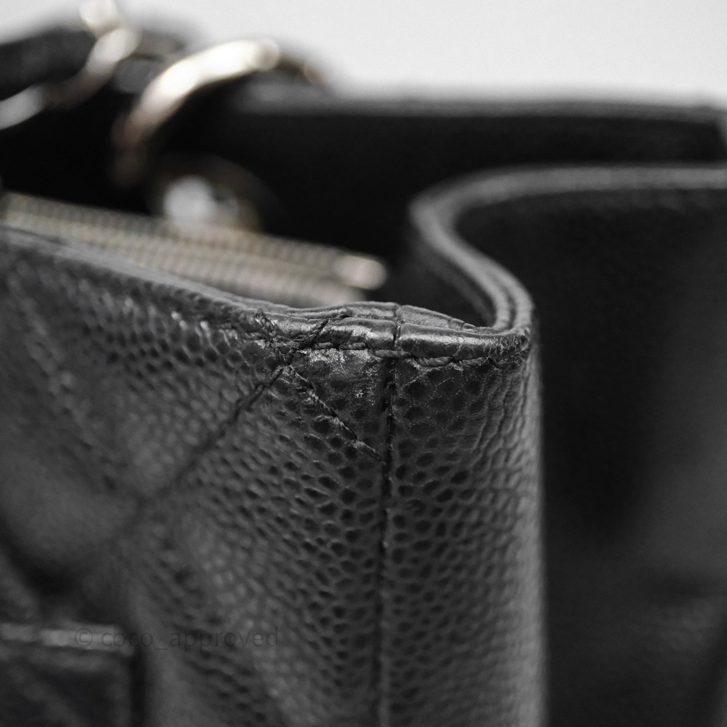Chanel GST Black Caviar Silver Hardware