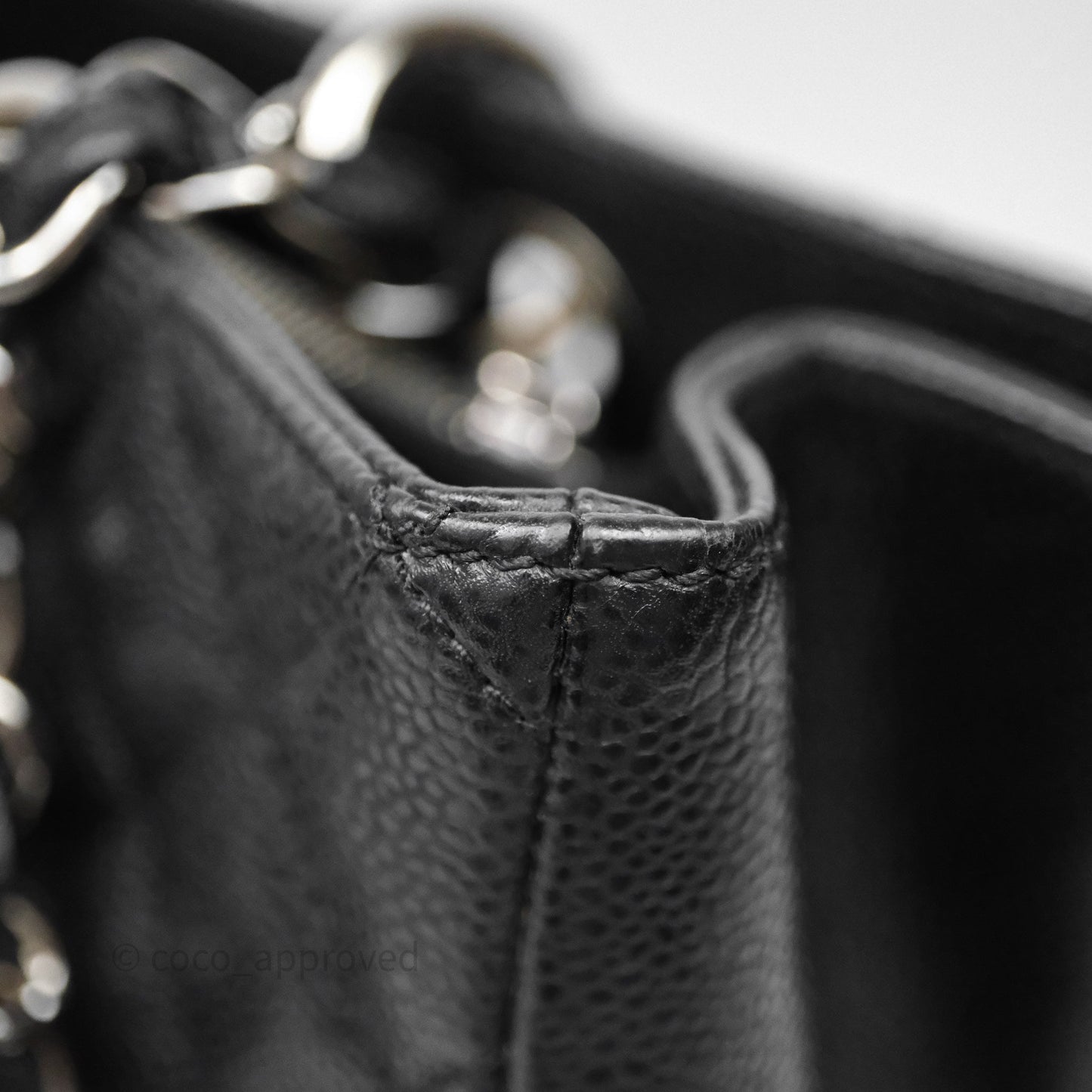 Chanel GST Black Caviar Silver Hardware