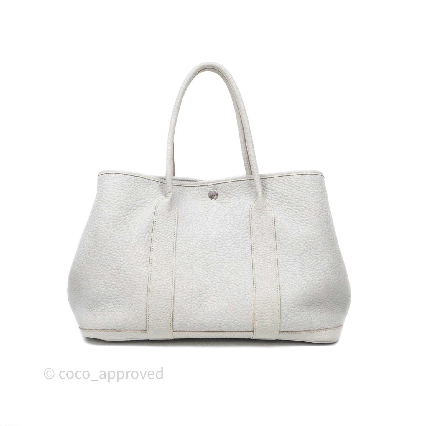 Hermes Garden Party 36 Bleu Grey Negonda Palladium Hardware