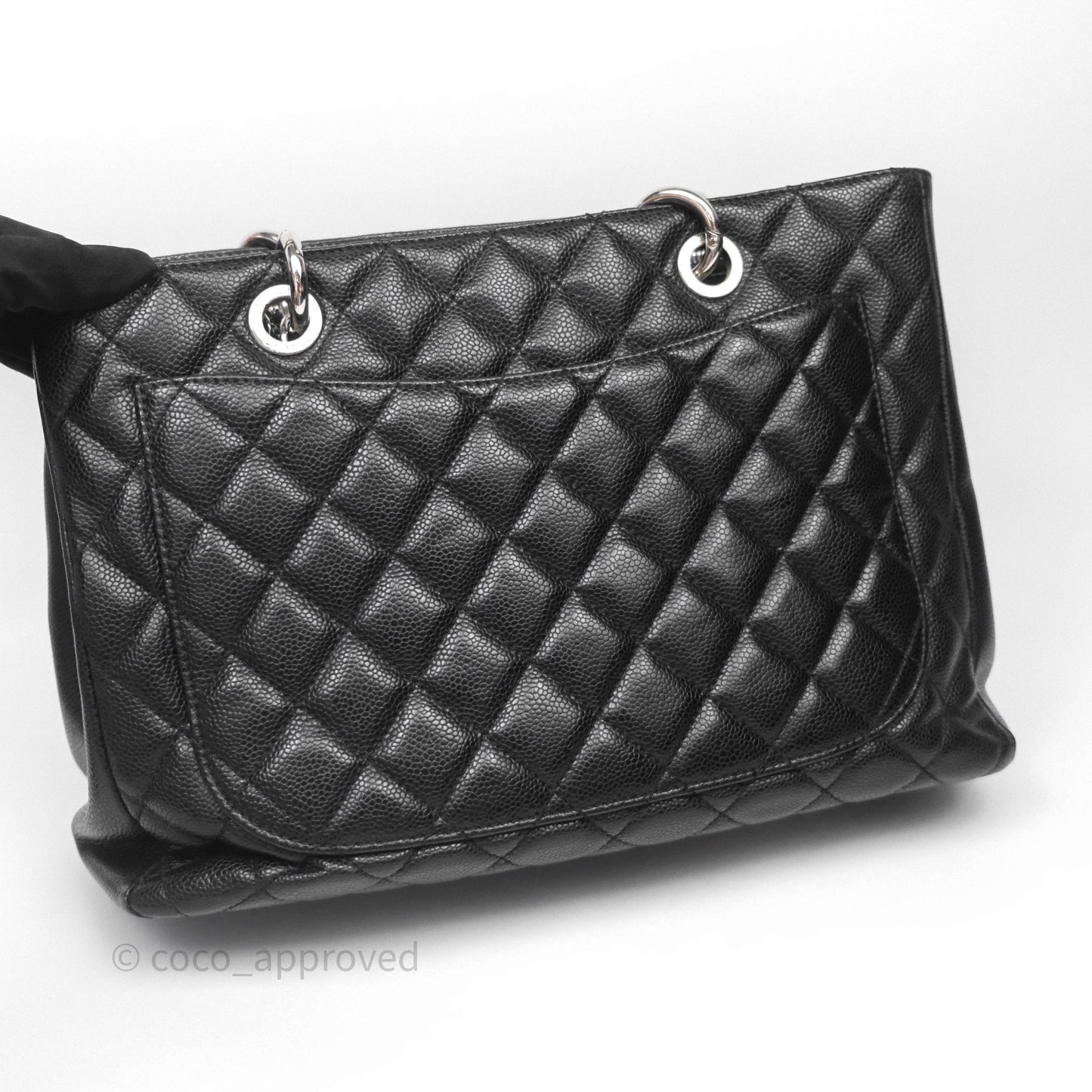 Chanel GST Black Caviar Silver Hardware