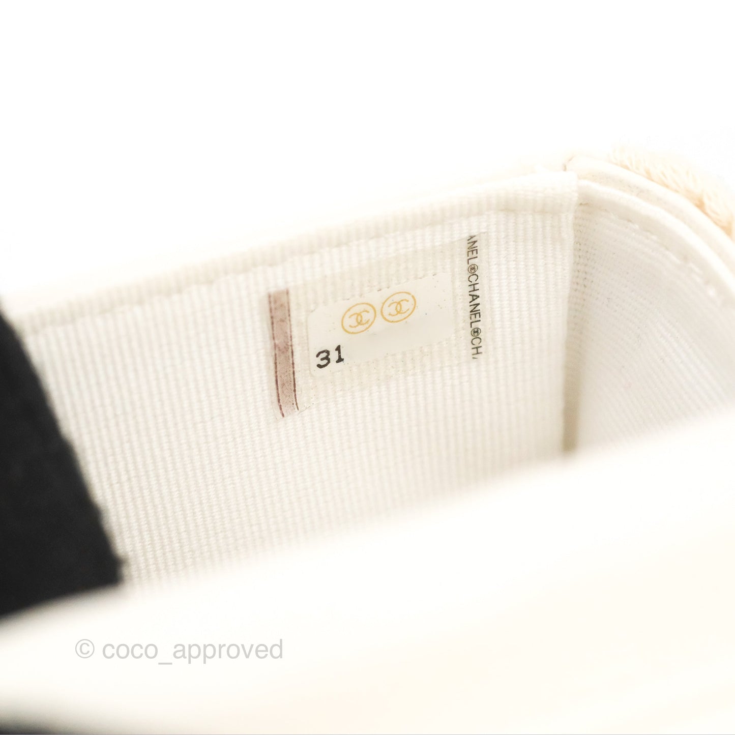 LChanel Mini Bag White Lambskin Crochet Gold Hardware 22C