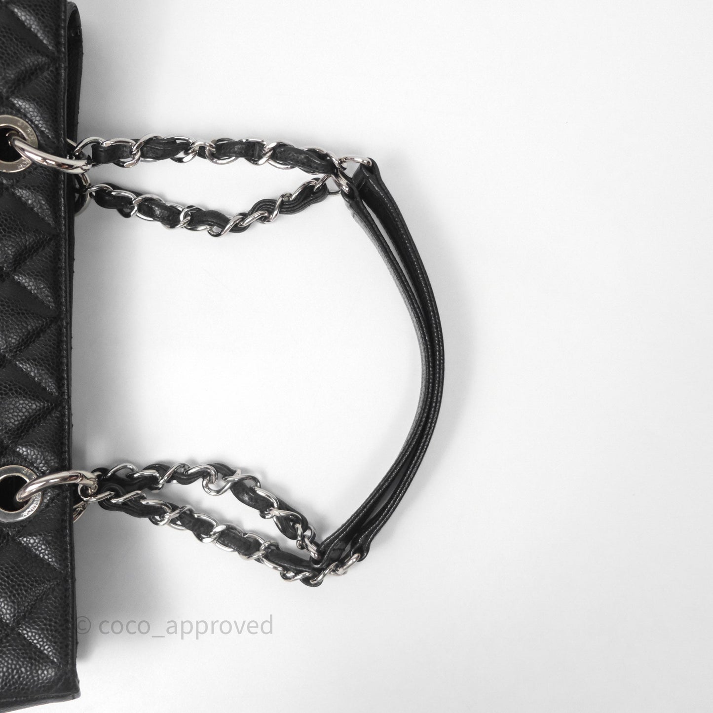 Chanel GST Black Caviar Silver Hardware