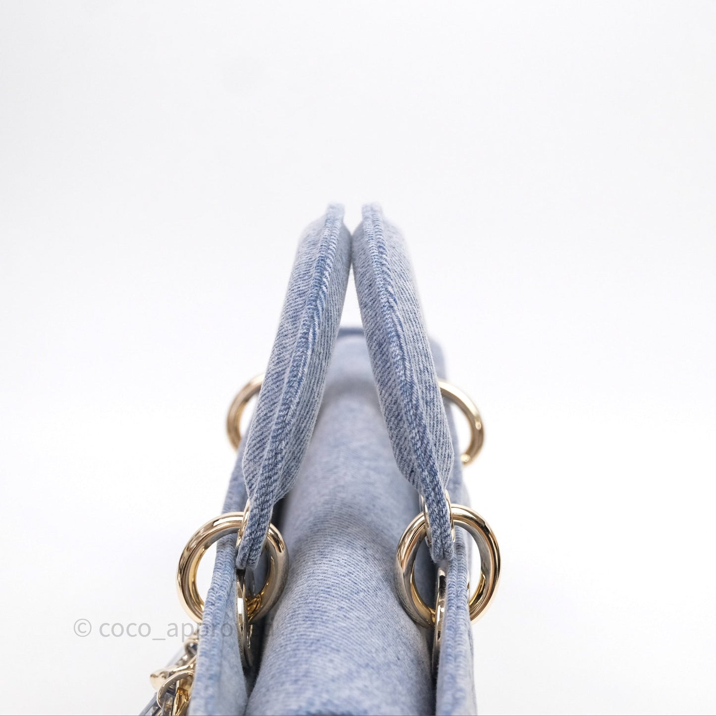 Christian Dior Medium Lady D-Joy Bag Denim Cannage Gold Hardware