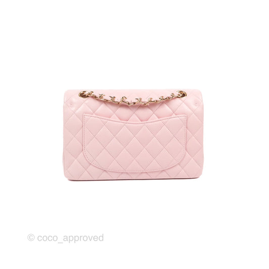 Chanel Small Classic Quilted Flap Light Pink Caviar Gold Hardware